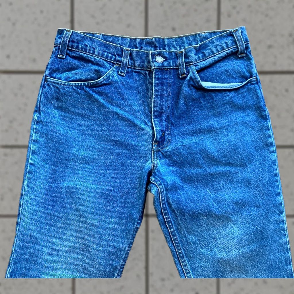Levi's VINTAGE Levi's Jeans 684 Bell Bottom Flare Womens Size 31 31.5 Inseam Orange Tab Blue 70s 80s Hippie USA Mens/ Womens Size 24" / US 00 / IT 34 - 1 Thumbnail