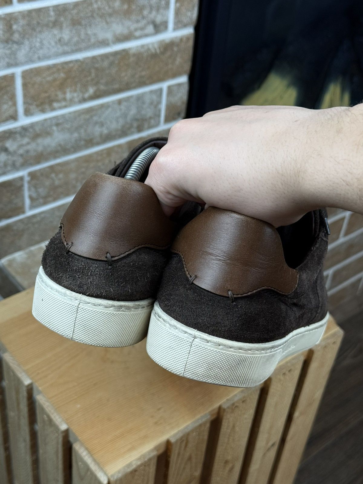 Ermenegildo Zegna Ermenegildo Zegna Brown Suede Low Top Sneakers Shoes Size US 9 / EU 42 - 4 Thumbnail