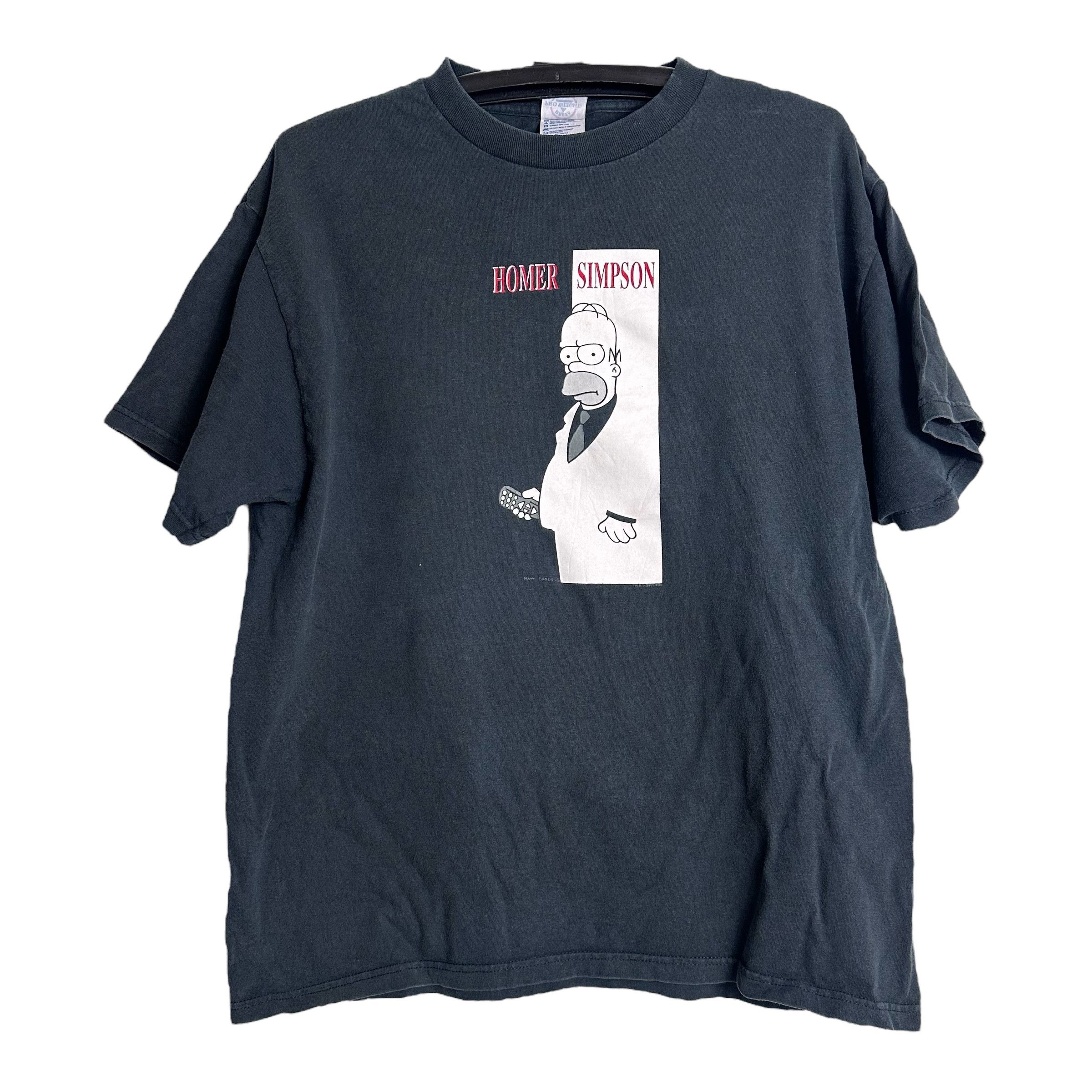 Cartoon Network × The Simpsons 🔥RARE🔥The Simpsoms Homer Scarface Movie T-shirt Size US L / EU 52-54 / 3 - 1 Thumbnail