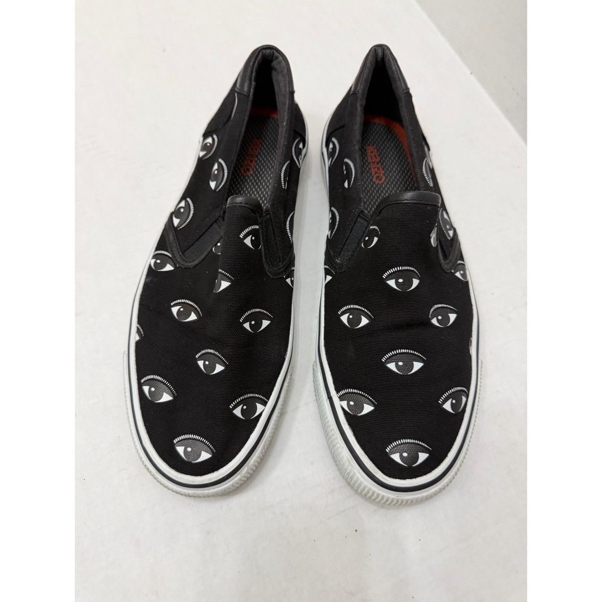 Kenzo KENZO EYE 👁️ BLACK SLIP ON SNEAKERS Size US 9 / EU 42 - 1 Thumbnail