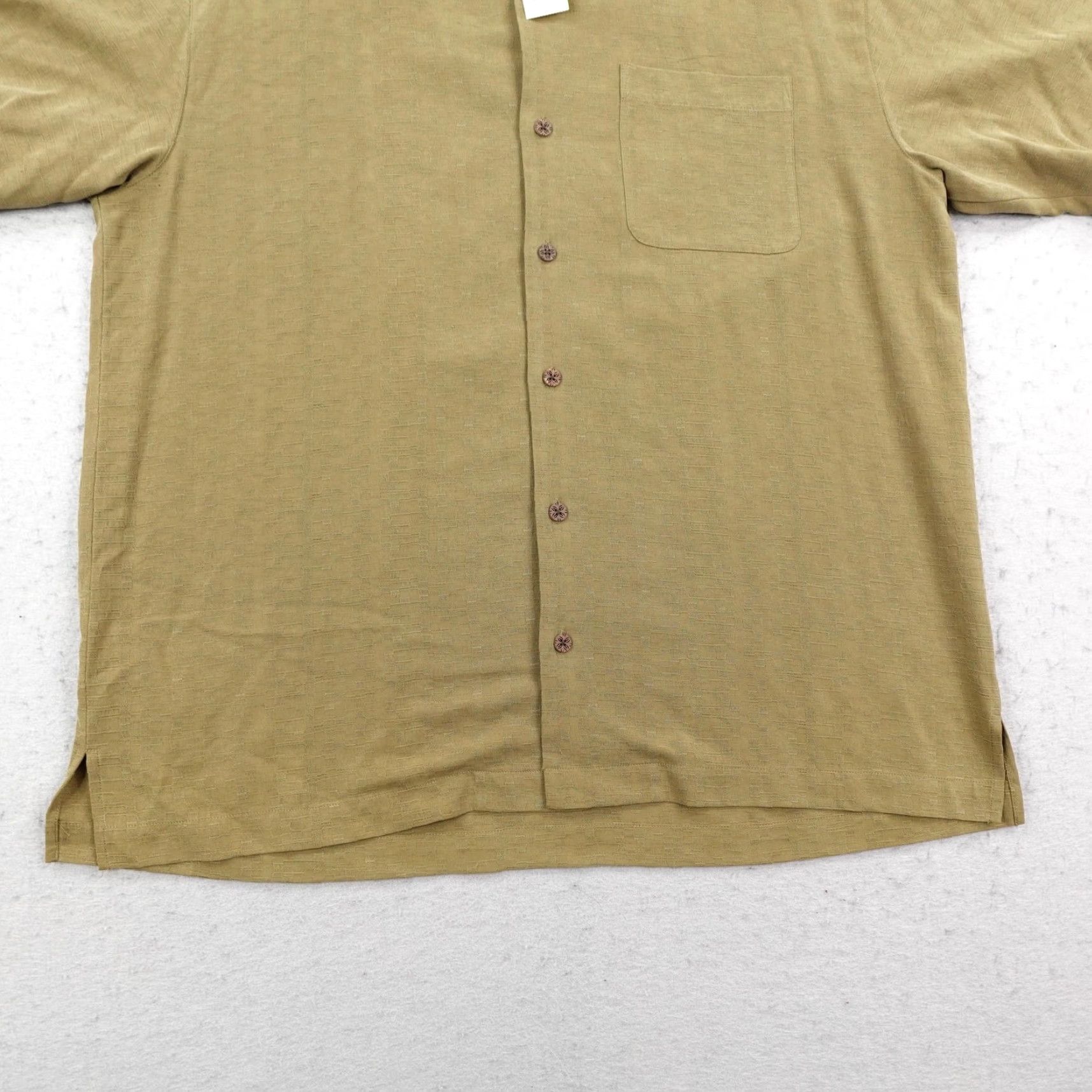 Tommy Bahama VINTAGE Tommy Bahama Shirt Mens Large Brown Hawaiian Graphic Embroidered Camp NEW Size US L / EU 52-54 / 3 - 4 Thumbnail