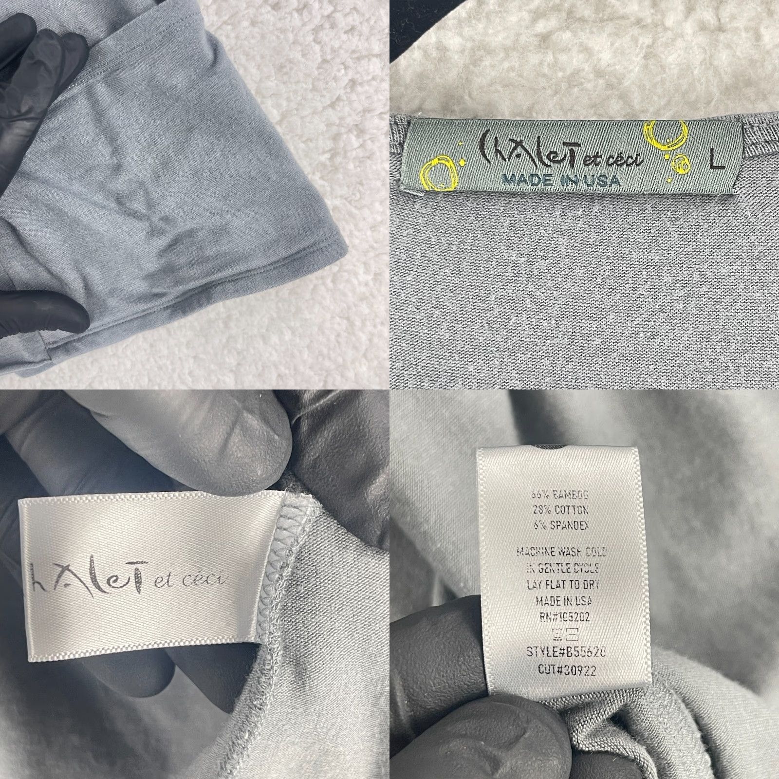 Vintage Chalet Cardigan Sweater Womens Large Gray Long Sleeve Pockets Open Front Made in USA Knit Size L / US 10 / IT 46 - 8 Thumbnail