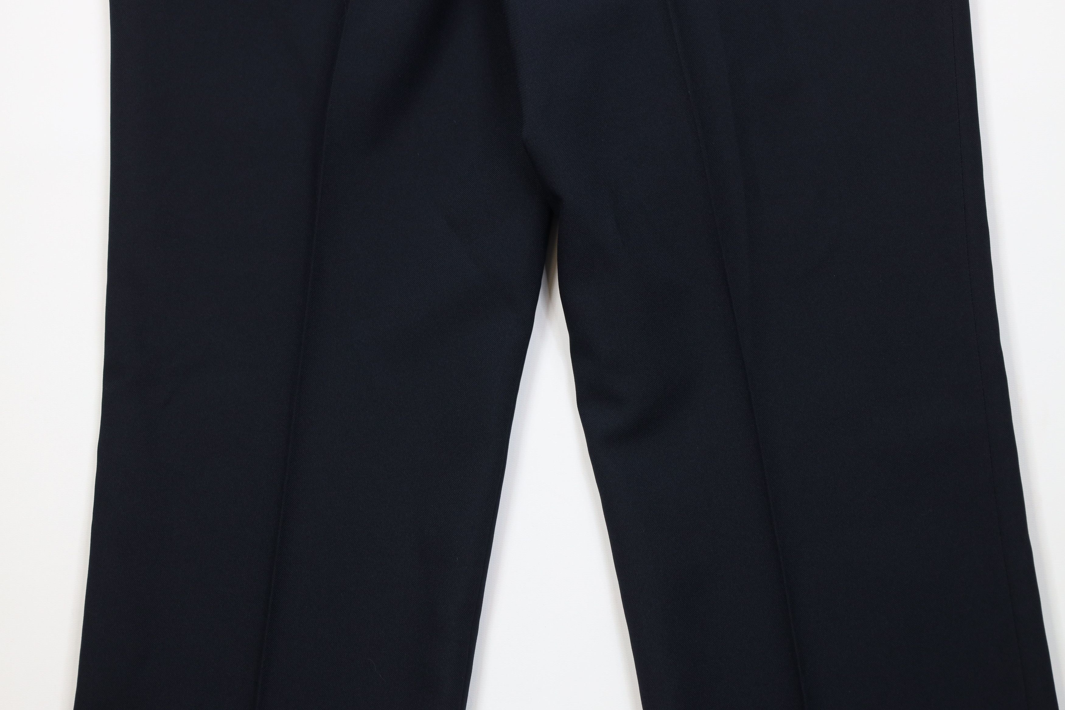 Vintage Vintage 70s Streetwear Flared Wide Leg Chino Pants Navy Blue Size US 38 / EU 54 - 13 Thumbnail