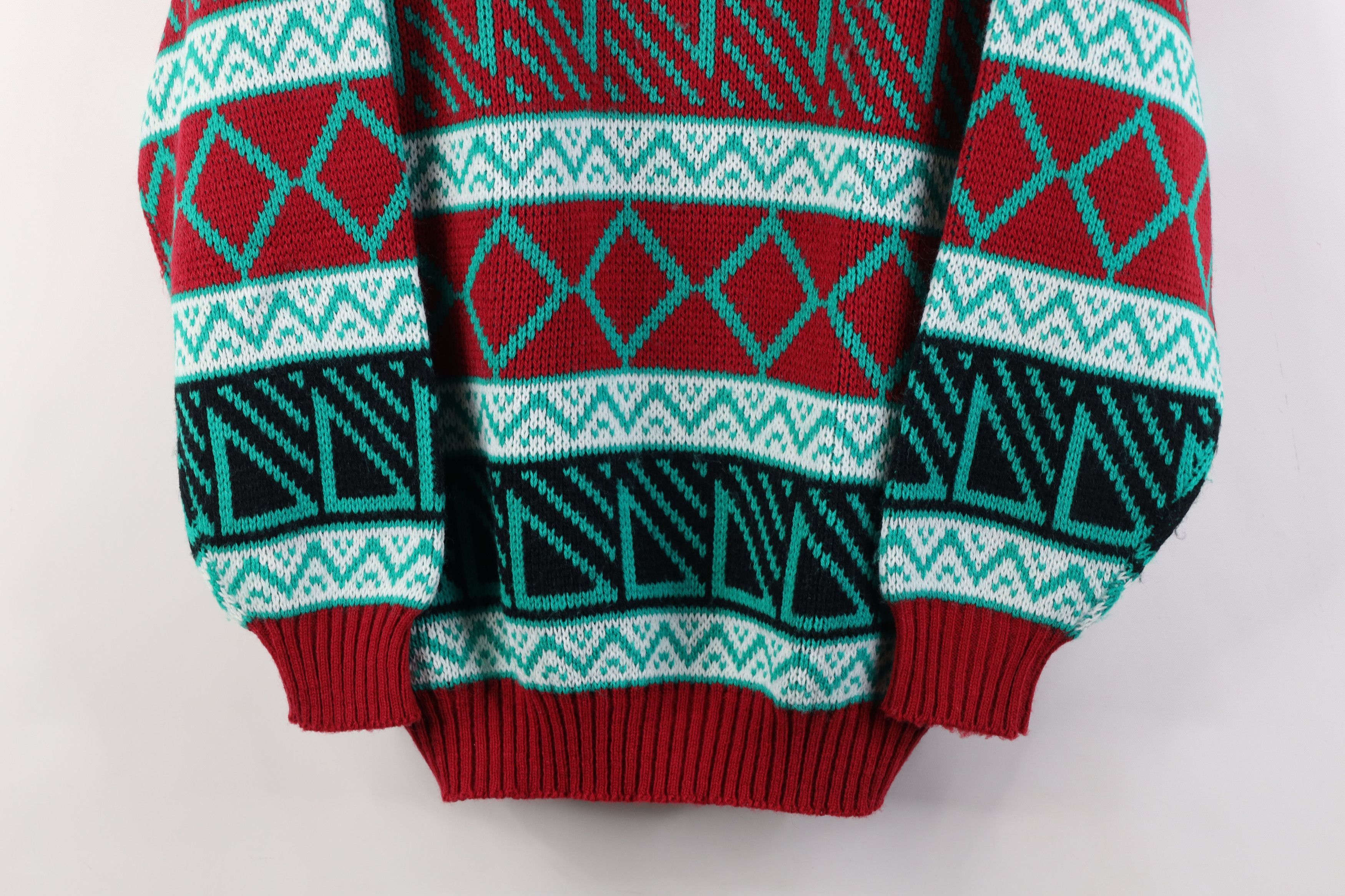 Vintage Vintage 90s Streetwear Fair Isle Knit Crewneck Sweater USA Size M / US 6-8 / IT 42-44 - 3 Thumbnail