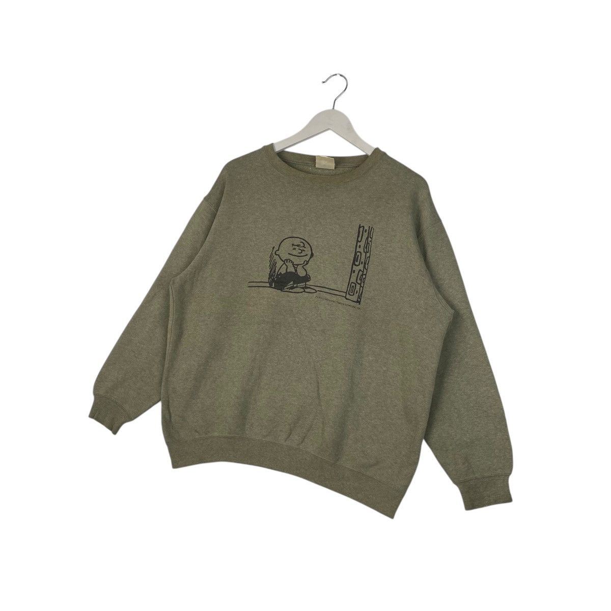 Peanuts × Vintage Vintage Peanuts Embroidered Sweatshirt Khaki Size M / US 6-8 / IT 42-44 - 2 Thumbnail