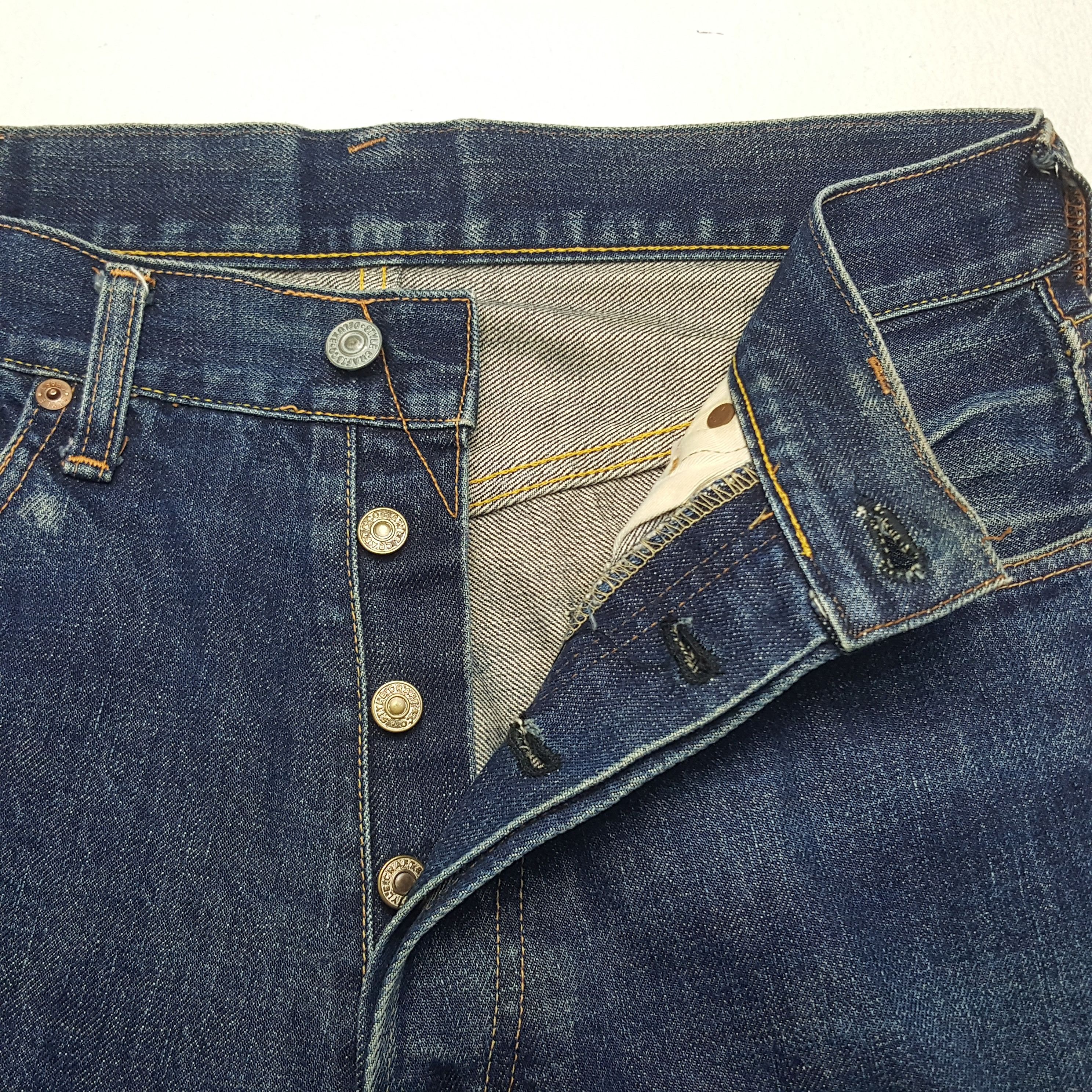 Japanese Brand × Vintage Vintage Evis Japanese Brand Daicock Custom Art Denim Jeans Size US 30 / EU 46 - 7 Thumbnail