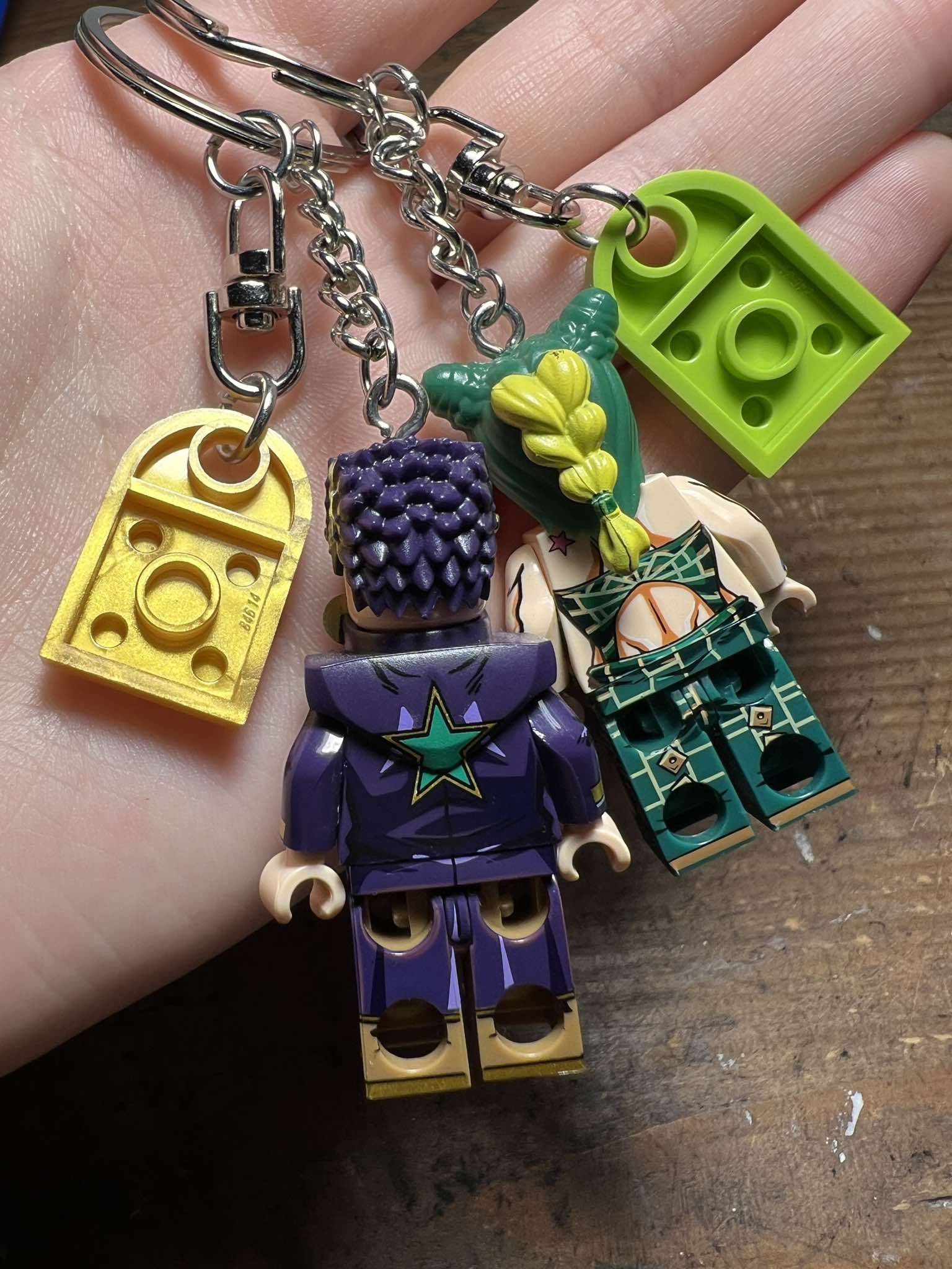 Anime Jojo Jolyne Jotaro anime mini figurine keychain keyring Size ONE SIZE - 8 Thumbnail