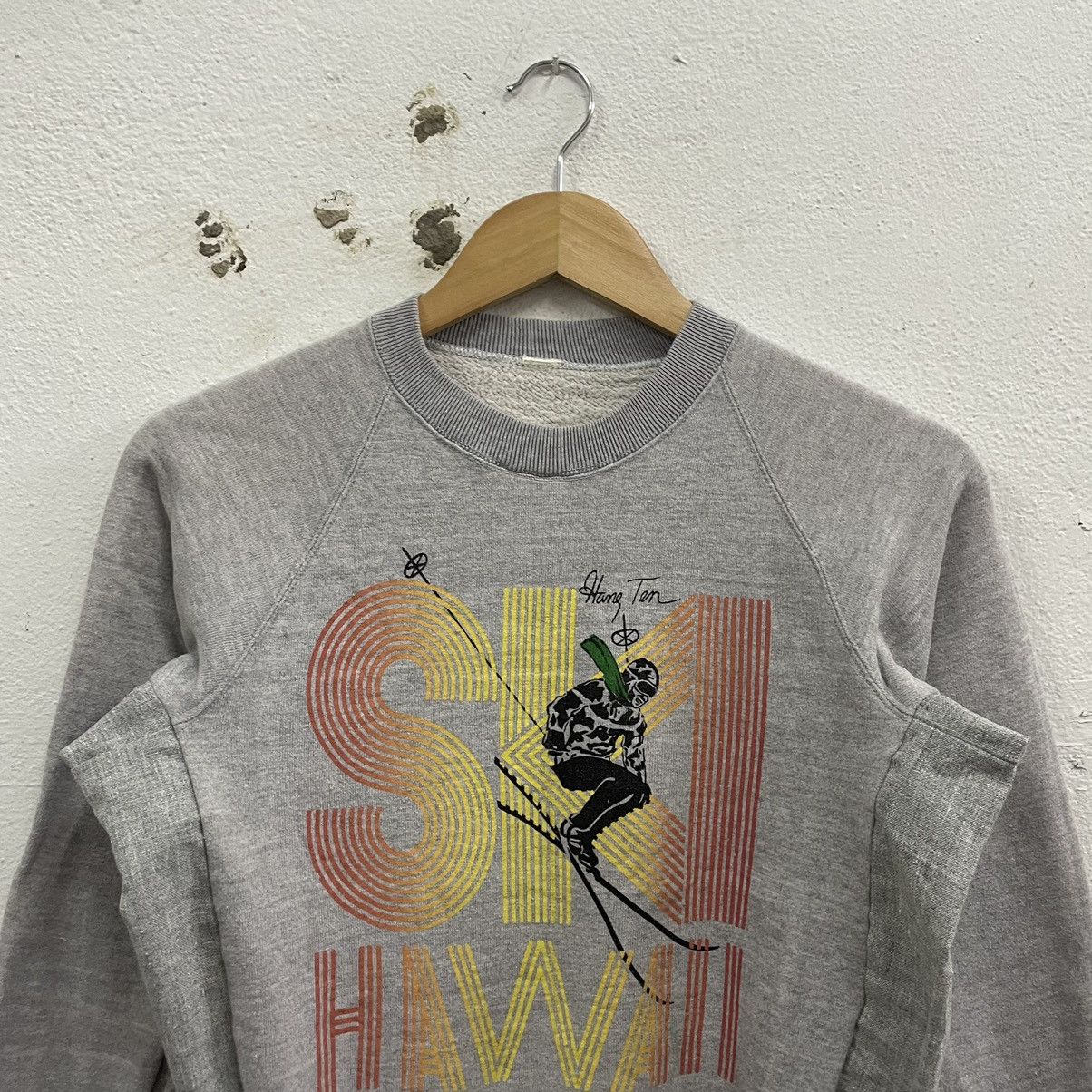 Hang Ten × Vintage 🔥Vintage Hang Ten Ski Hawaii Big Logo Two Layer Sweatshirts Size US XS / EU 42 / 0 - 3 Thumbnail