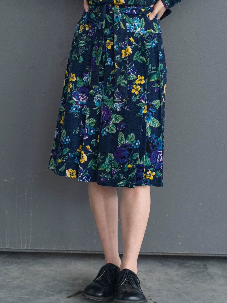 Kenzo KENZO Early showy blue and purple wool floral set vintage Size M / US 6-8 / IT 42-44 - 7 Thumbnail