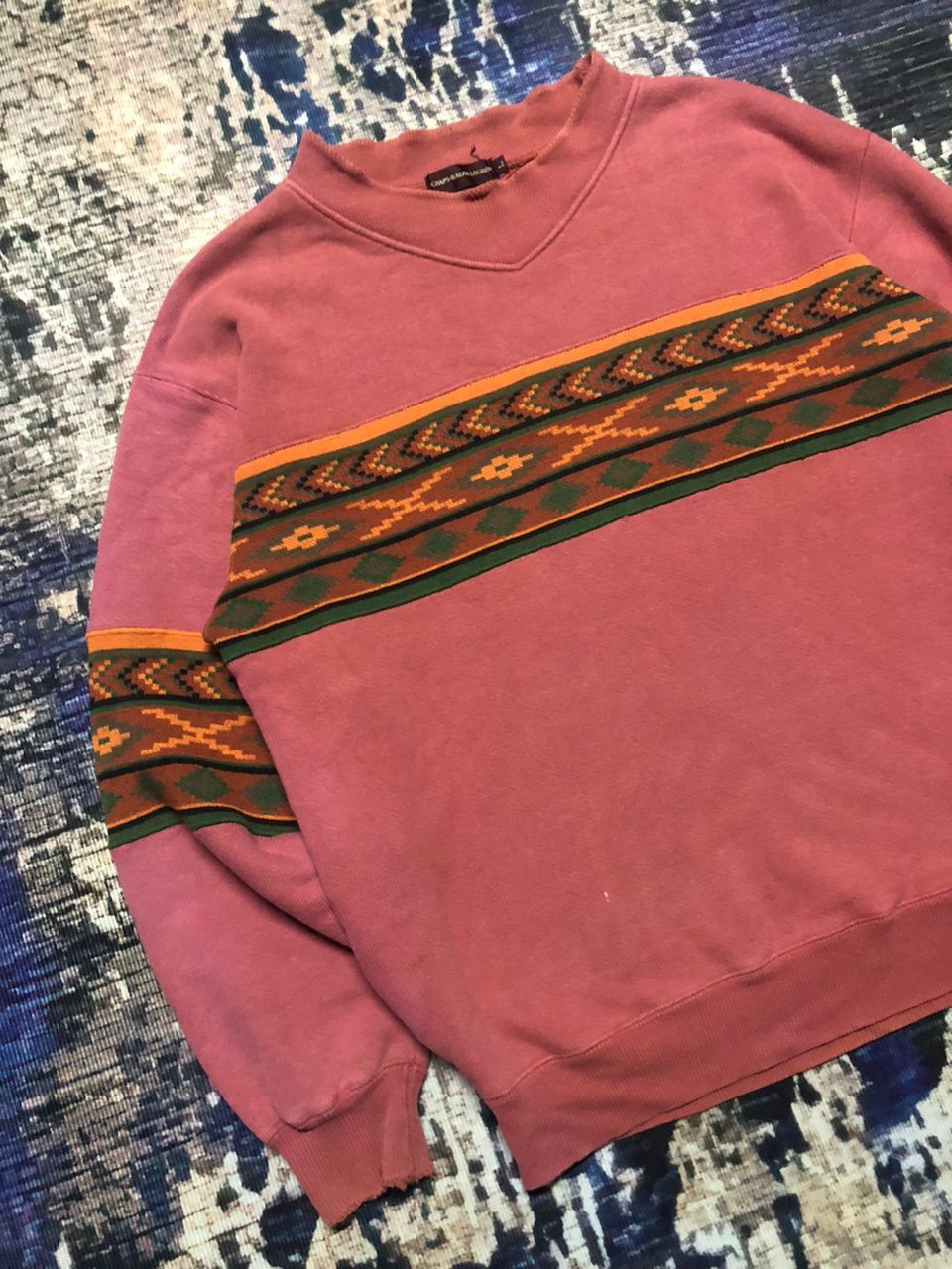 Chaps Ralph Lauren 90s Chaps Ralph Lauren Native Sweatshirt Stain Distressed Size US M / EU 48-50 / 2 - 4 Thumbnail