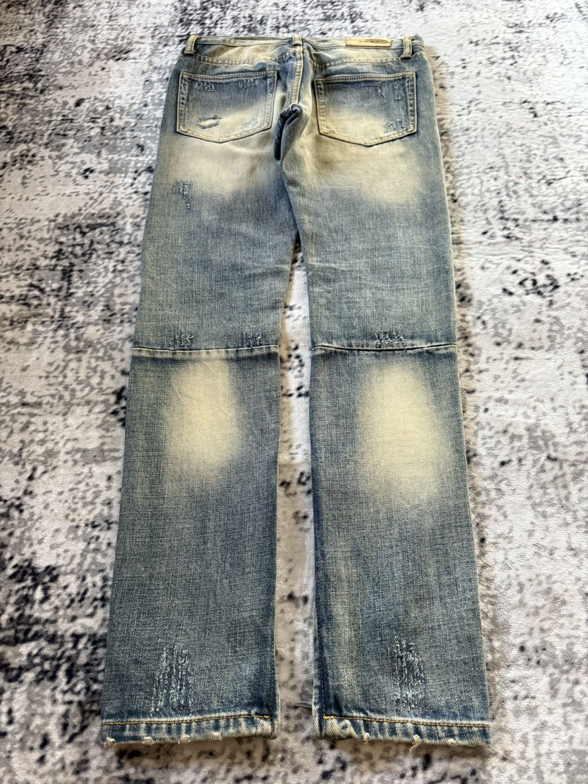 Japanese Brand Mnml Boro Distressed Repaired Skinny Jeans Size US 30 / EU 46 - 2 Thumbnail