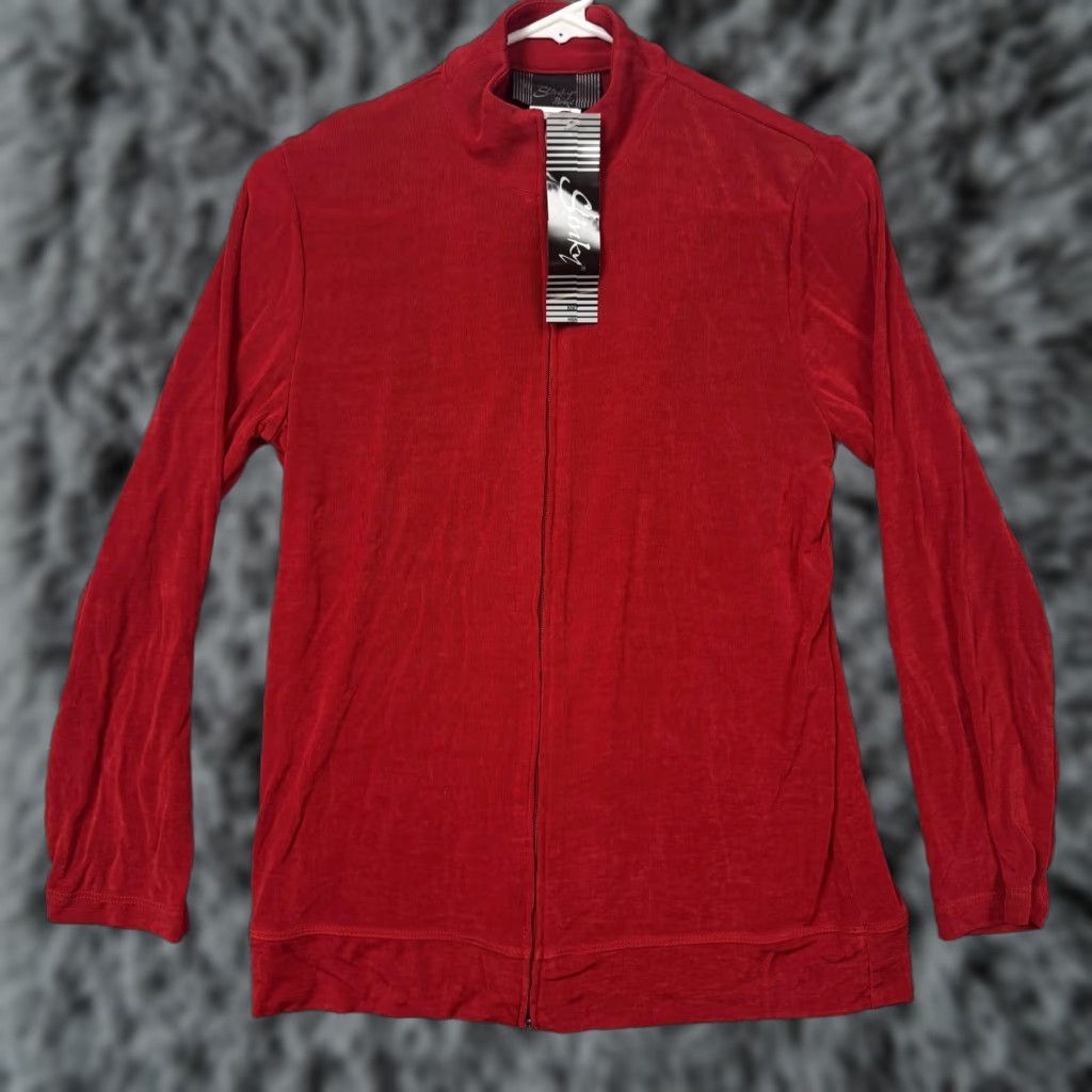 J Brand VINTAGE Slinky Brand Shirt XS Mock Neck Full Zip Stretch Layering Made USA Size XS / US 0-2 / IT 36-38 - 1 Thumbnail