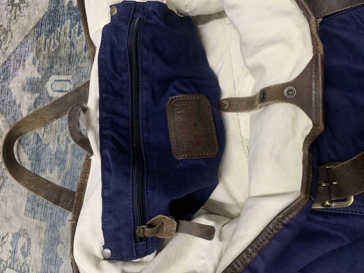 Japanese Brand TIE IN Cotton Bag Leather Trimming Size ONE SIZE - 9 Thumbnail