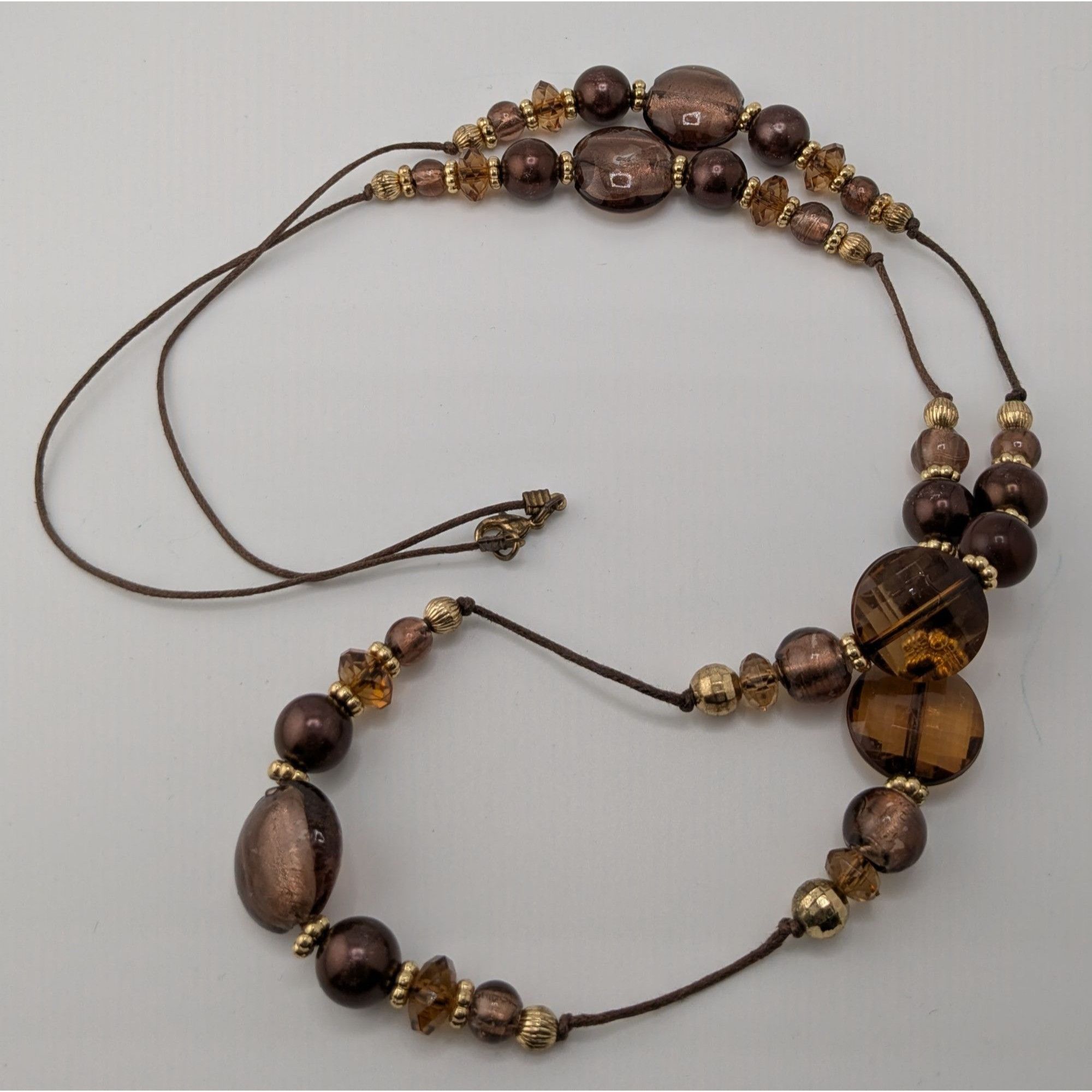 Other Vintage Bohemian Beaded Glass Station Necklace W/ Brown & Go Size ONE SIZE - 6 Thumbnail
