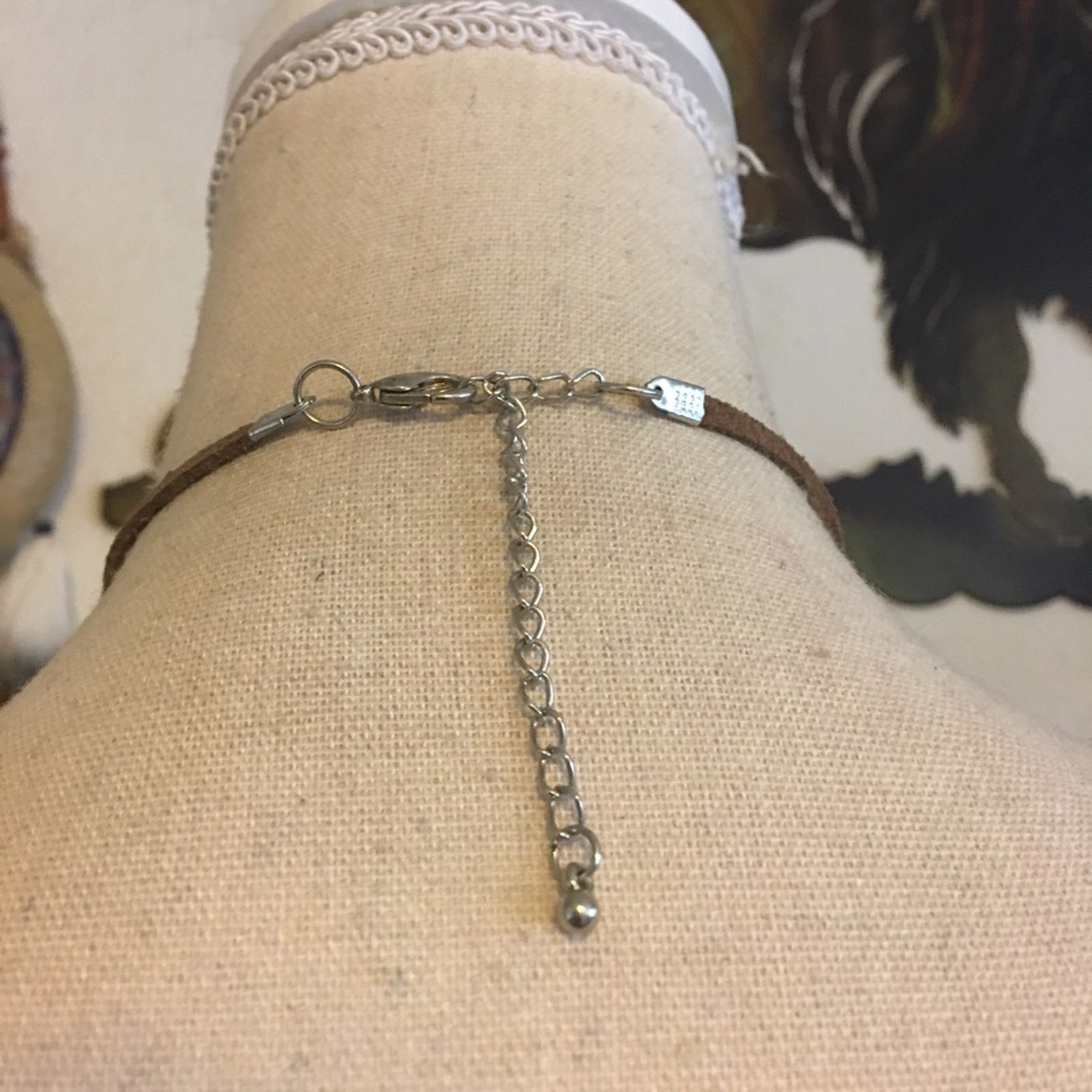 Jewelry Glass bead evil eye suede cord long necklace Size ONE SIZE - 5 Thumbnail
