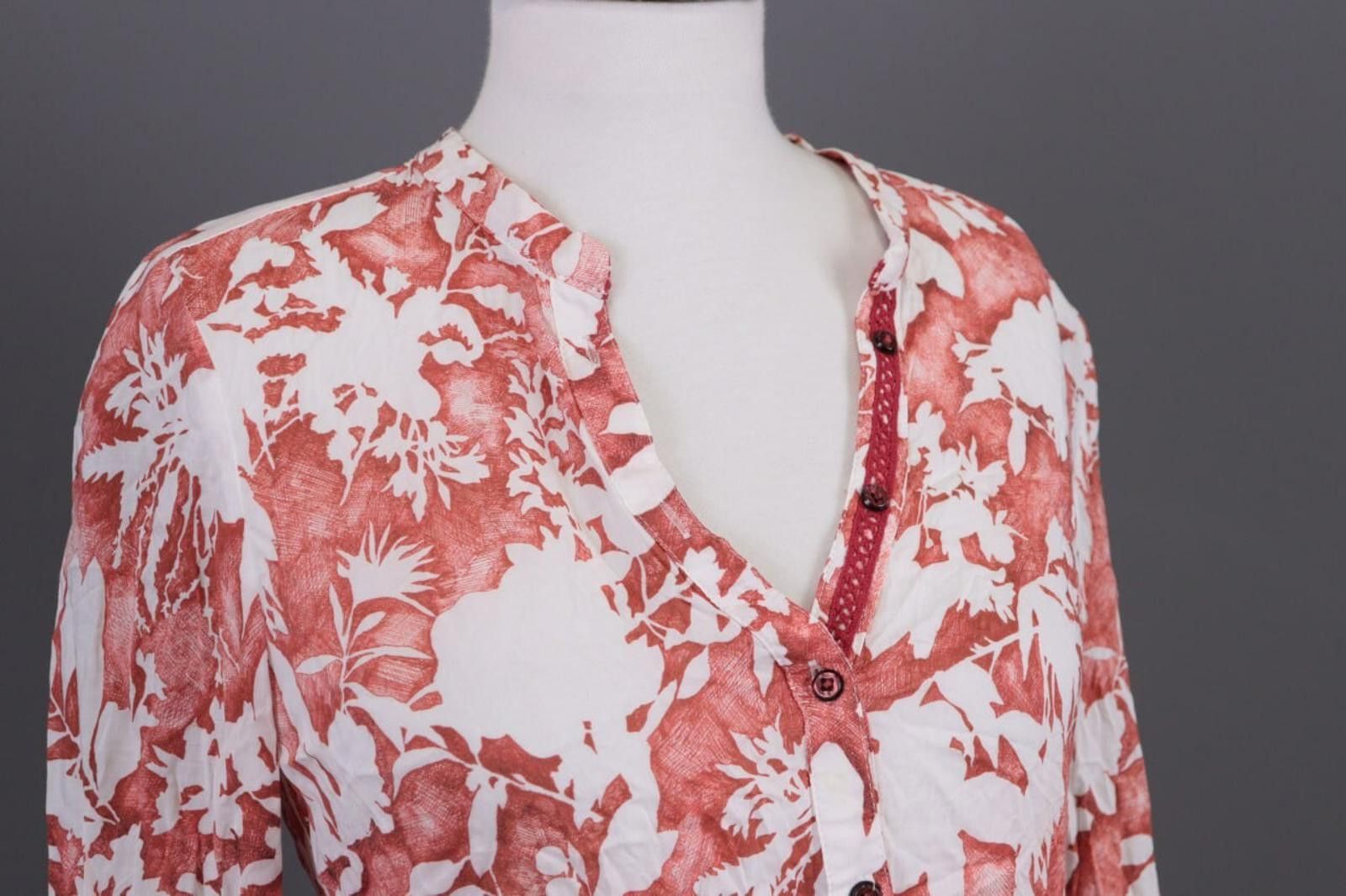 Designer Emily Van Den Bergh Multicolor Floral Henley Shirt Size 38 Size M / US 6-8 / IT 42-44 - 7 Thumbnail