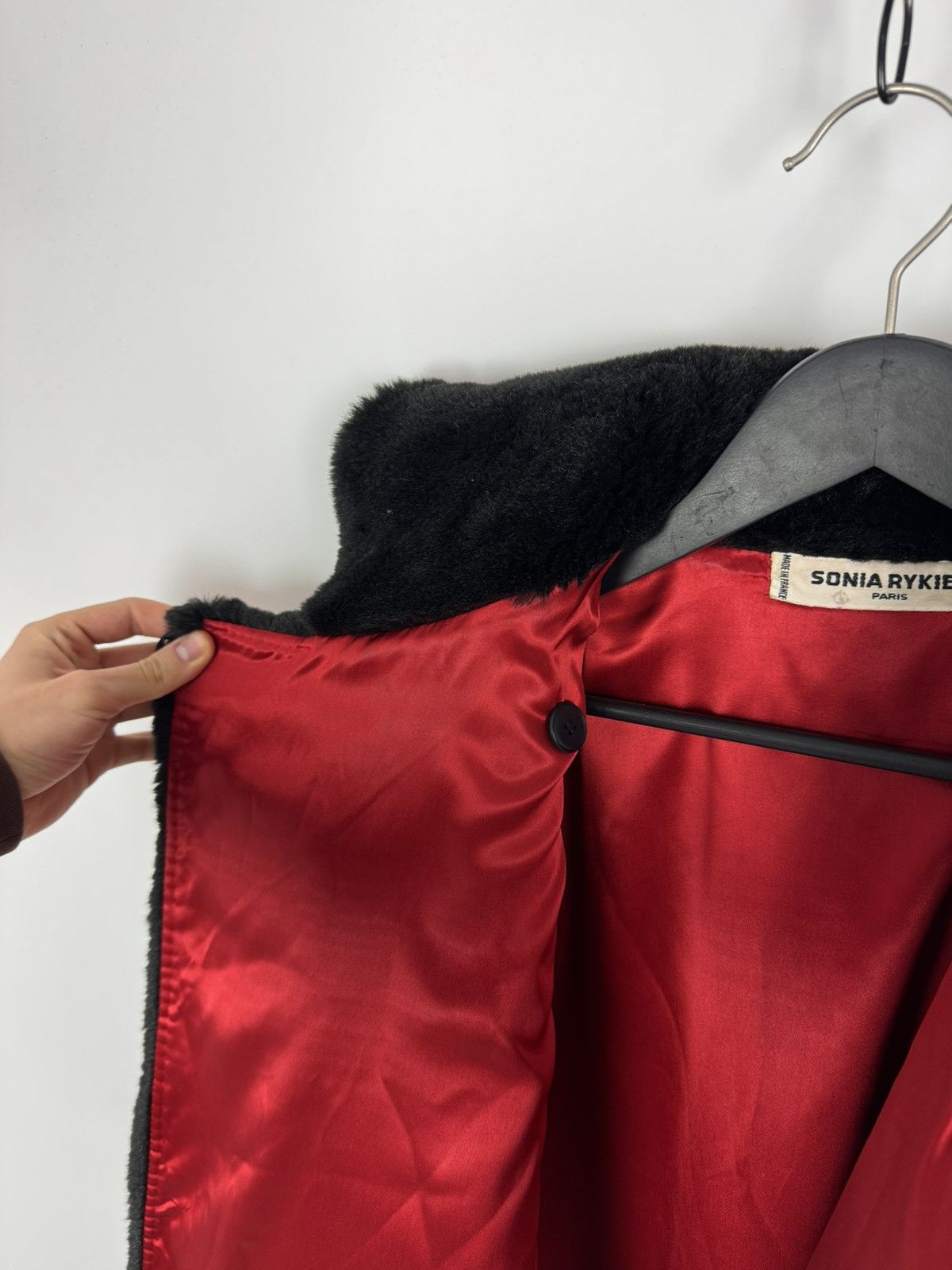 Sonia Rykiel Sonia Rykiel Paris Faux-Fur Maxi Length Black Overcoat Size ONE SIZE - 16 Thumbnail