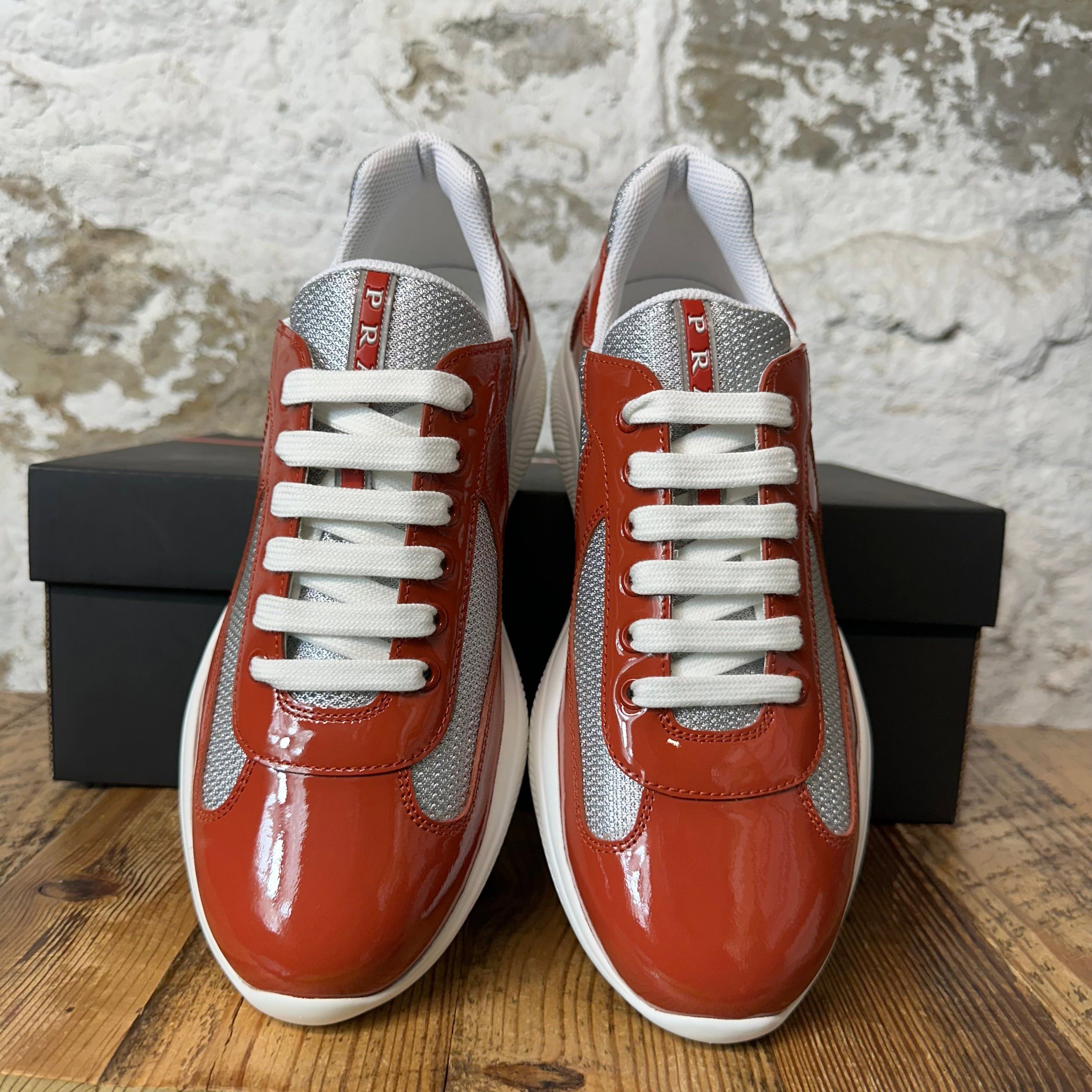Prada Prada Americas Cup Rame Red Patent Sneaker Size 7 NEW Size US 7 / EU 40 - 3 Thumbnail