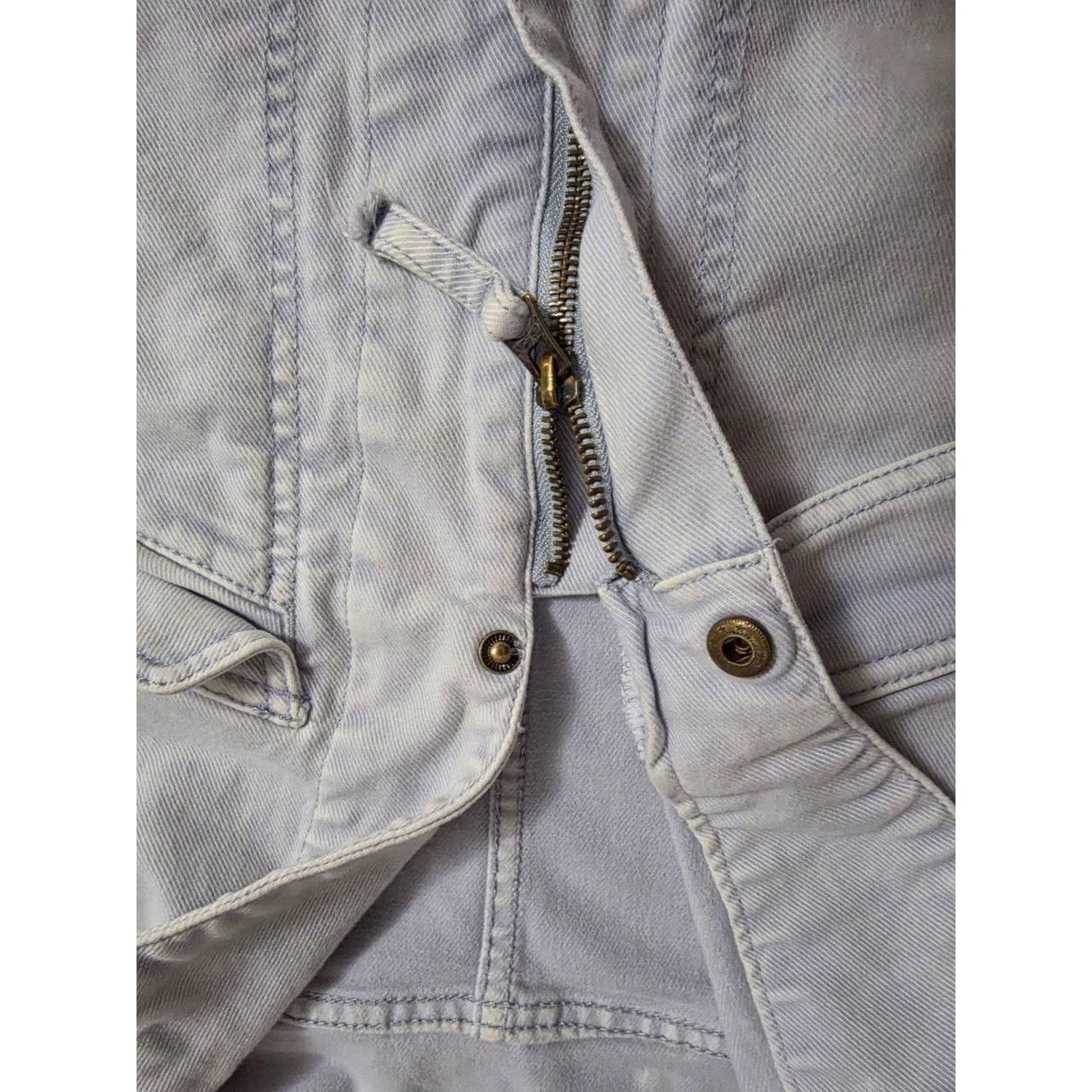 Faherty Faherty Cotton Jean Romper Light Wash S A001619 Size 27" / US 4 / IT 40 - 8 Thumbnail