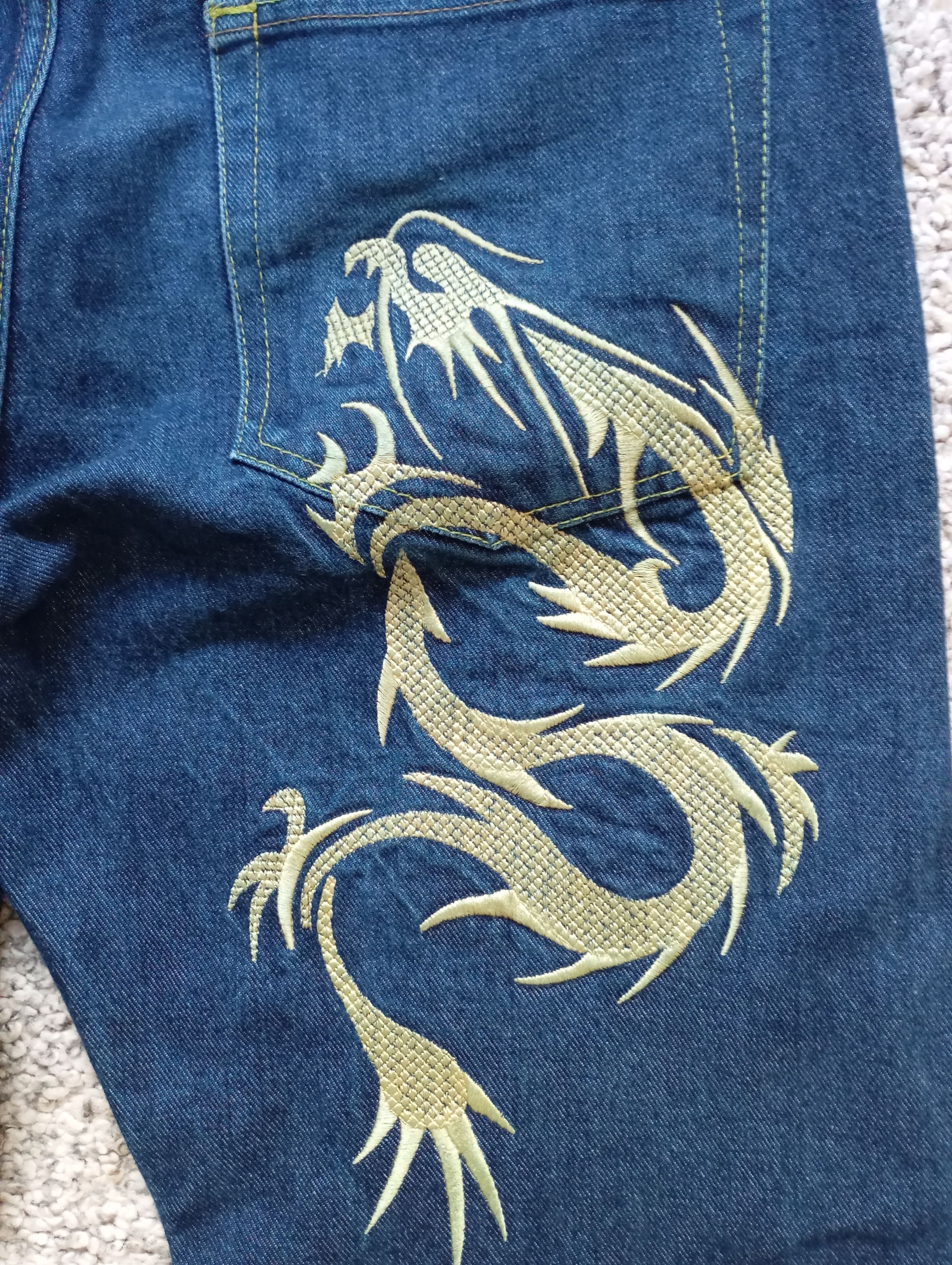 Japanese Brand Streetwear Japanese jeans with embroidered dragon like evisu Size US 28 / EU 44 - 3 Thumbnail