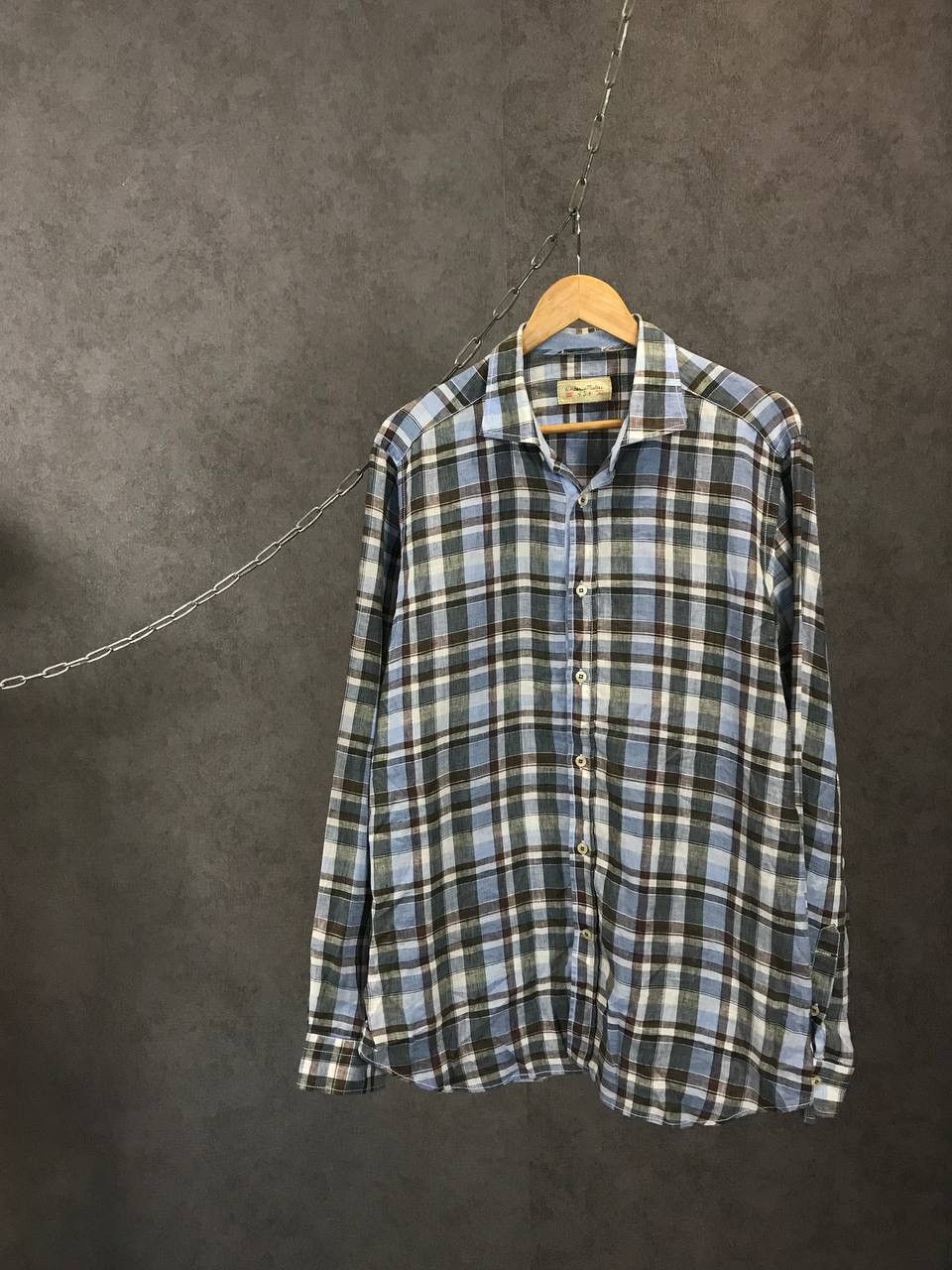 Designer Tintoria Mattei 954 linen designer shirt Size US XL / EU 56 / 4 - 1 Thumbnail