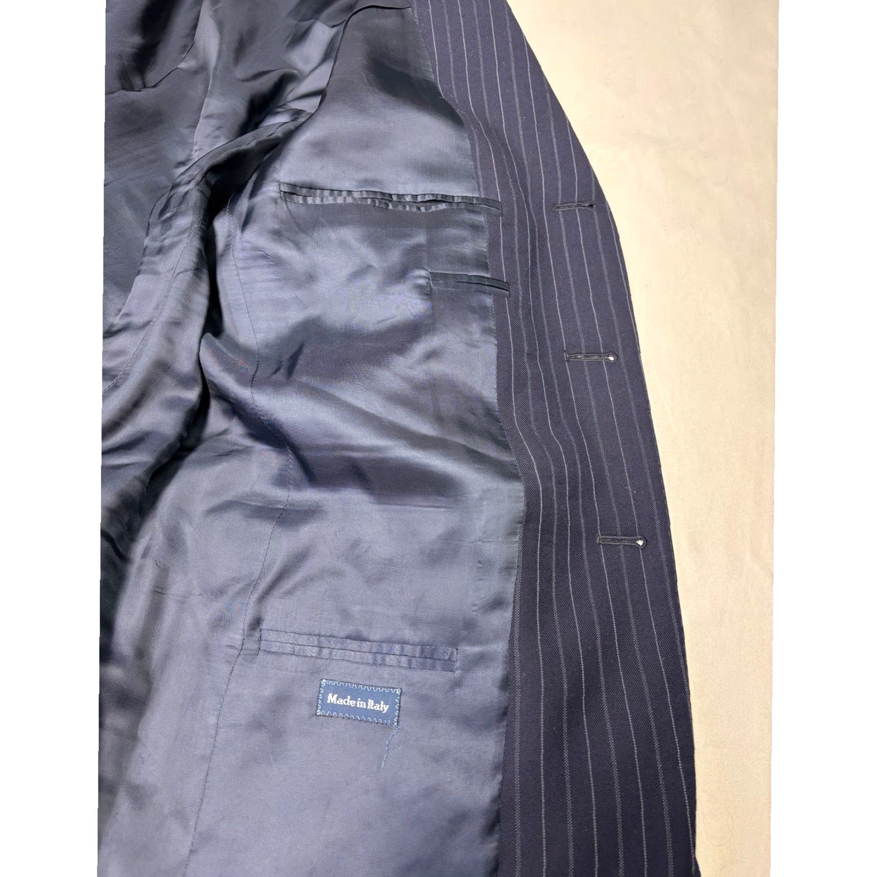 Polo Ralph Lauren Polo Ralph Lauren Blazer Navy Pinstripe Wool 2 Piece Italian Made 40R Classic Single-Breasted Mens Blazer Mens Navy Pinstripe Wool Blazer 40R Italy Size US L / EU 52-54 / 3 - 6 Thumbnail