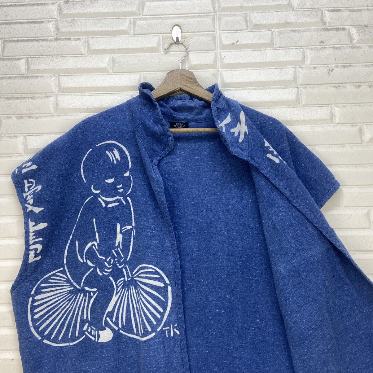 Japanese Brand Vintage Japanese Traditional Indigo Sleeveless Buttonless Size US L / EU 52-54 / 3 - 13 Thumbnail