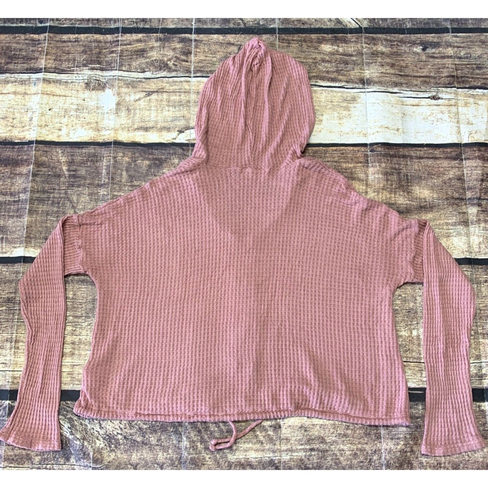 Pinko JOLIE Pullover Cropped Sweater Top Women M Peachy Pink Long Sleeve V-Neck Casual 90s Style Buttons & Tie at Waist Size M / US 6-8 / IT 42-44 - 7 Thumbnail