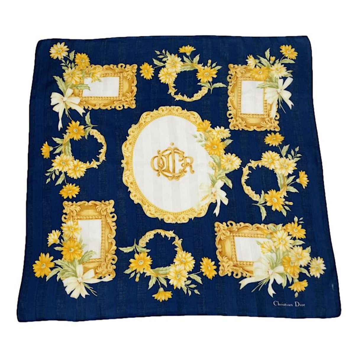 Dior Mitzah ABC Blue Silk Scarf Size ONE SIZE - 1 Thumbnail