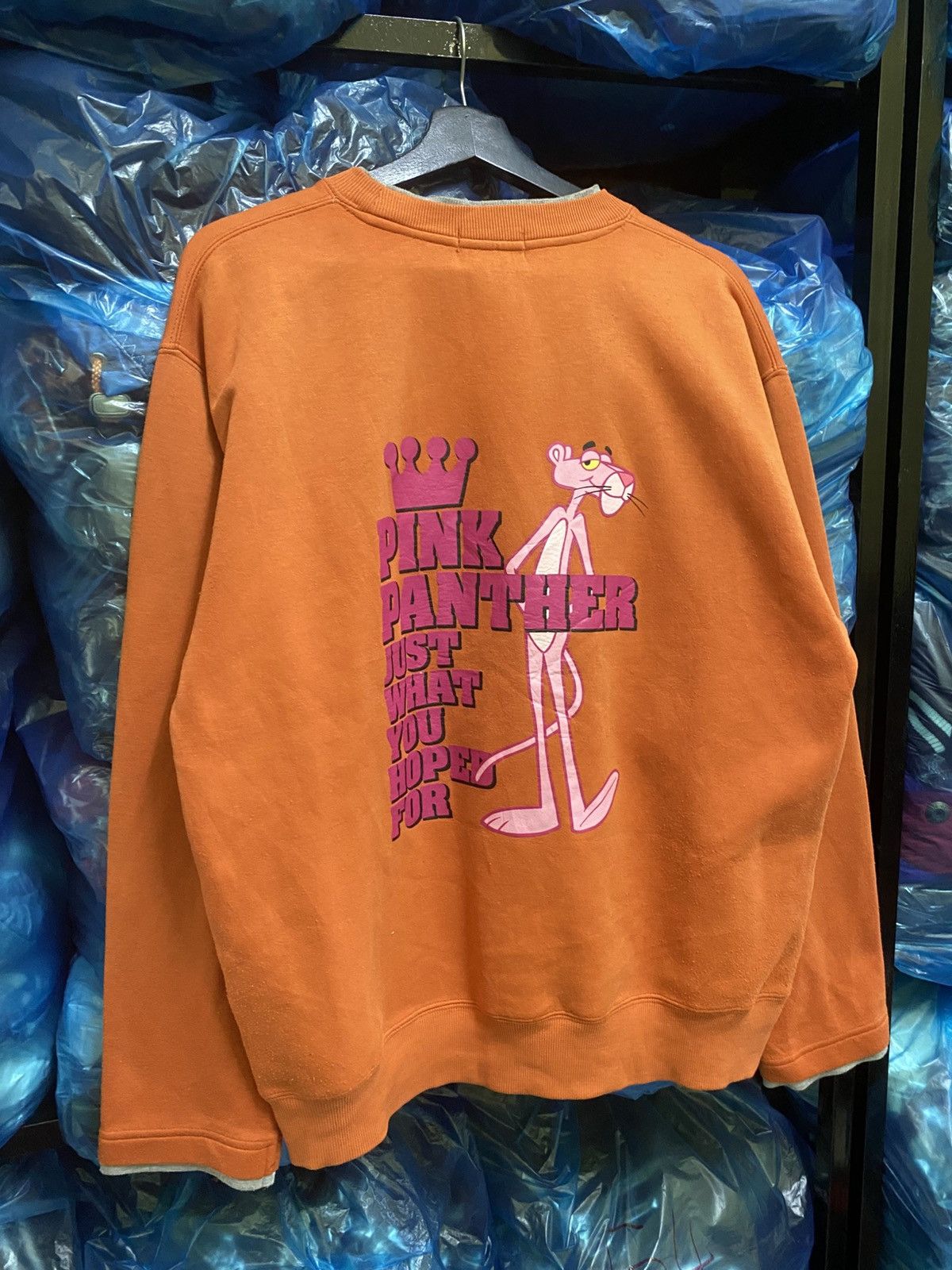 Vintage Vintage 2002 Pink Panther Orange Sweatshirt – Double-Sided Size US L / EU 52-54 / 3 - 10 Thumbnail