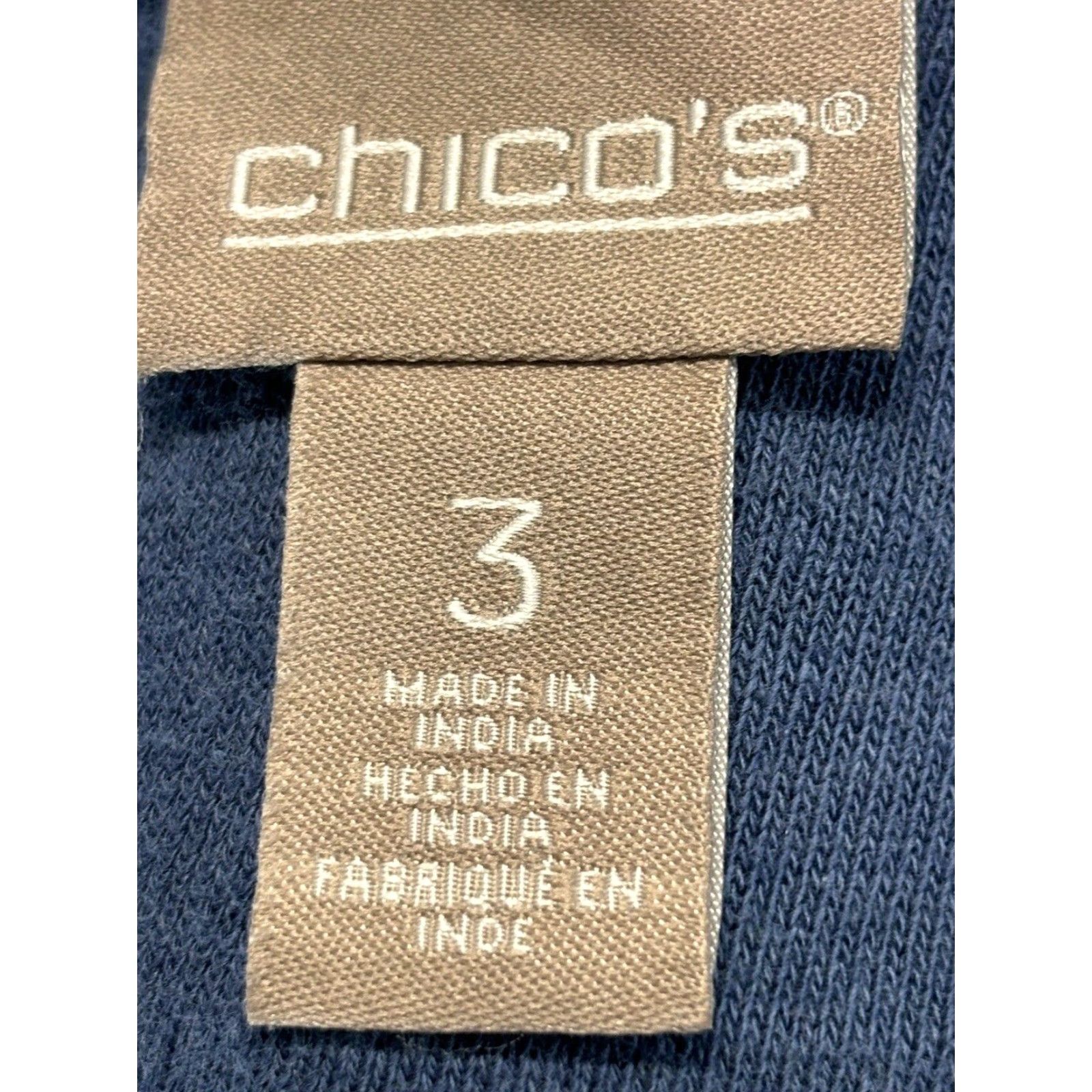 Vintage Chicos Blue Cotton Blend Tunic Top Shirt Womens 3X Blue Chiffon Trim Size XS / US 0-2 / IT 36-38 - 6 Thumbnail