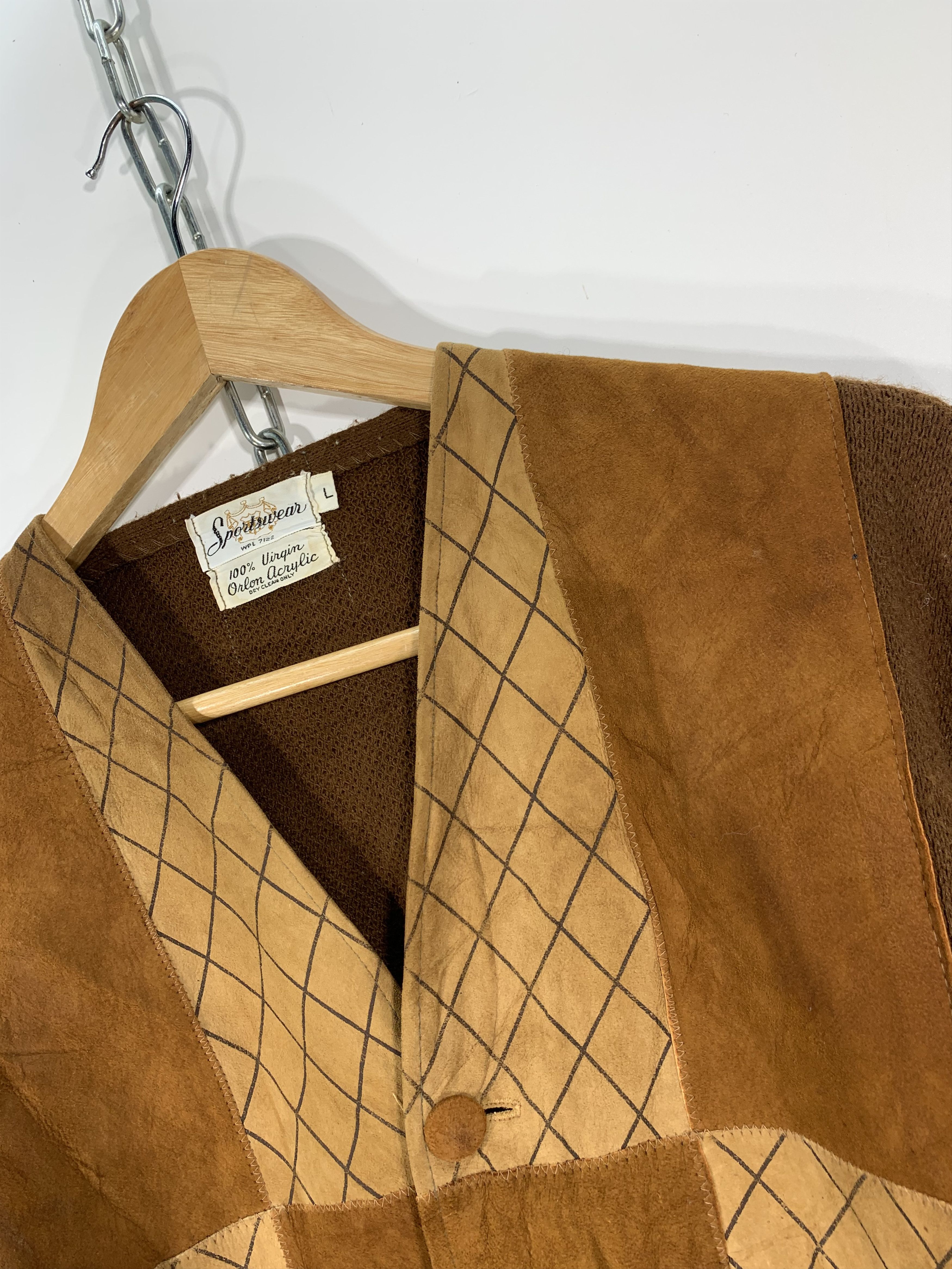 Leather ⚡️Vintage Sweater Leather Front Size US M / EU 48-50 / 2 - 5 Thumbnail