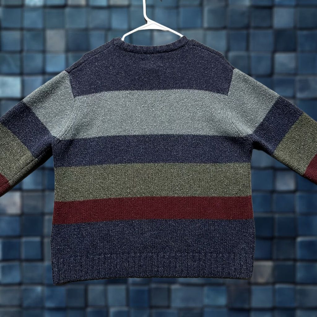 American Eagle Outfitters VINTAGE American Eagle Sweater Mens XL Blue Striped Lambswool 90s Hong Kong Size US XL / EU 56 / 4 - 1 Thumbnail