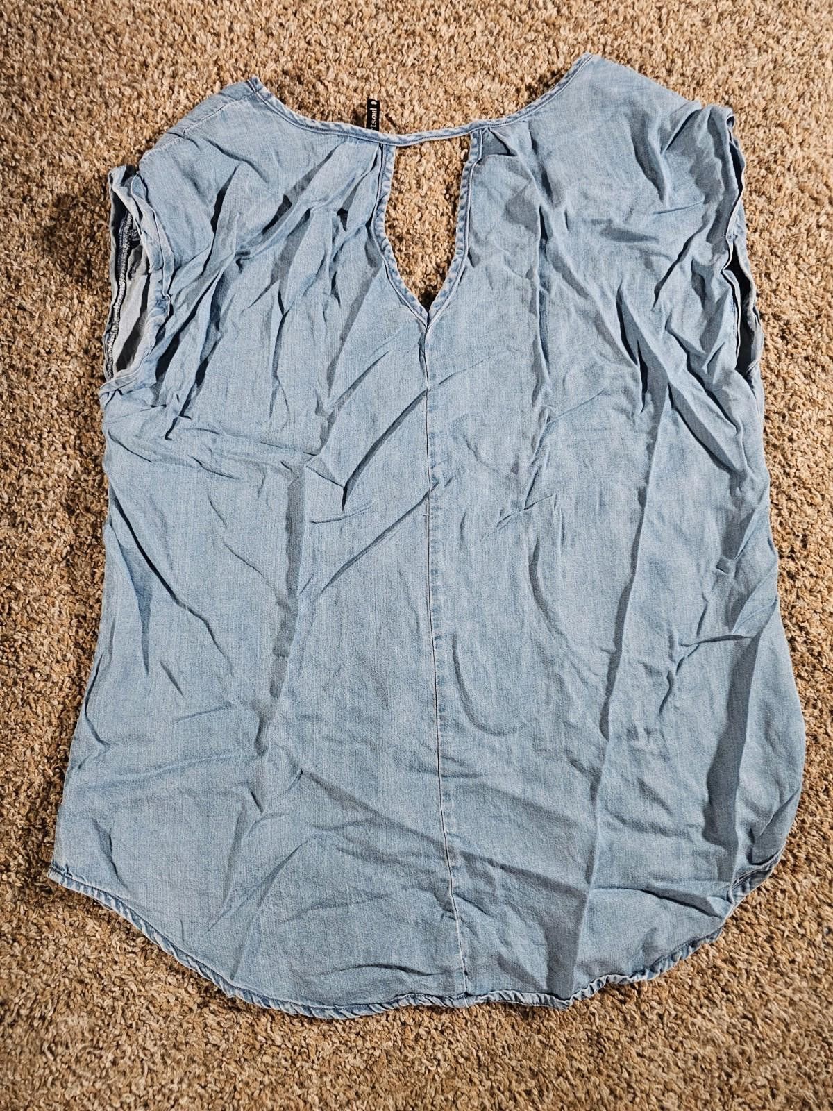 Designer Heart Soul Sleeveless Blue Denim Style M Top Size M / US 6-8 / IT 42-44 - 5 Thumbnail