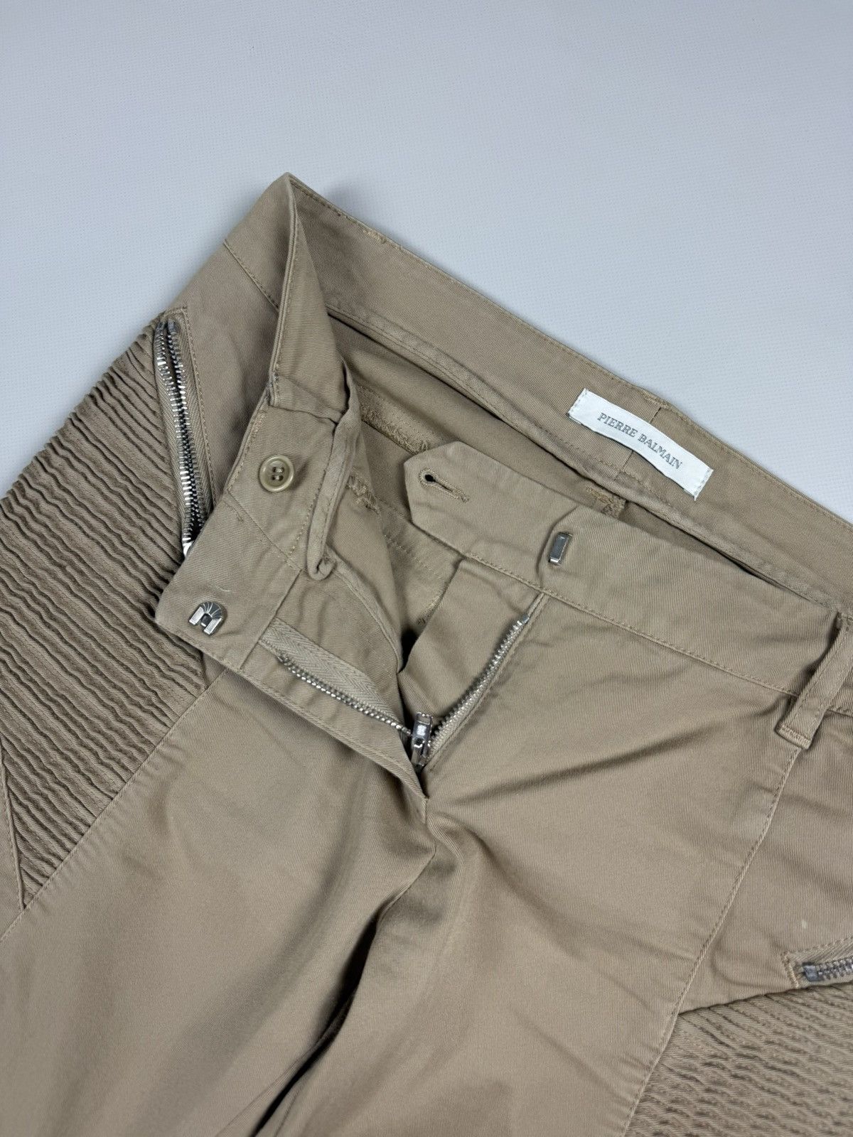 Pierre Balmain Pierre Balmain Ladies Ankle Zip Biker Chino Pants Trousers Size 28" / US 6 / IT 42 - 11 Thumbnail