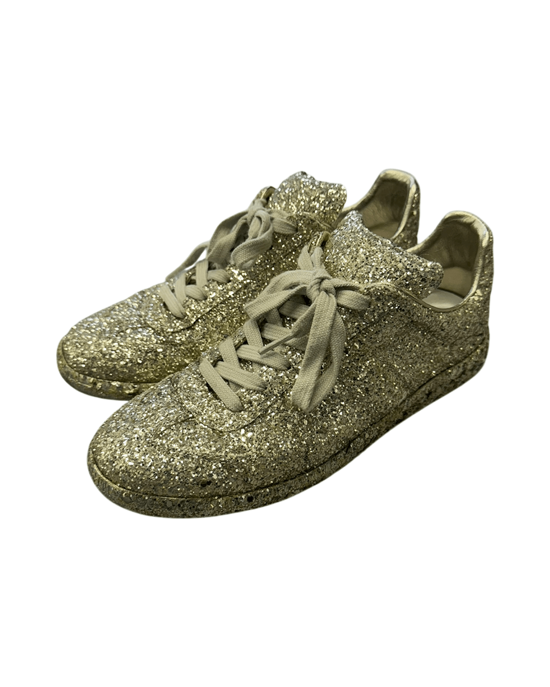 Maison Margiela Maison Margiela SS18 No.22 Silver Glitter Sneakers Size US 7 / IT 37 - 6 Thumbnail