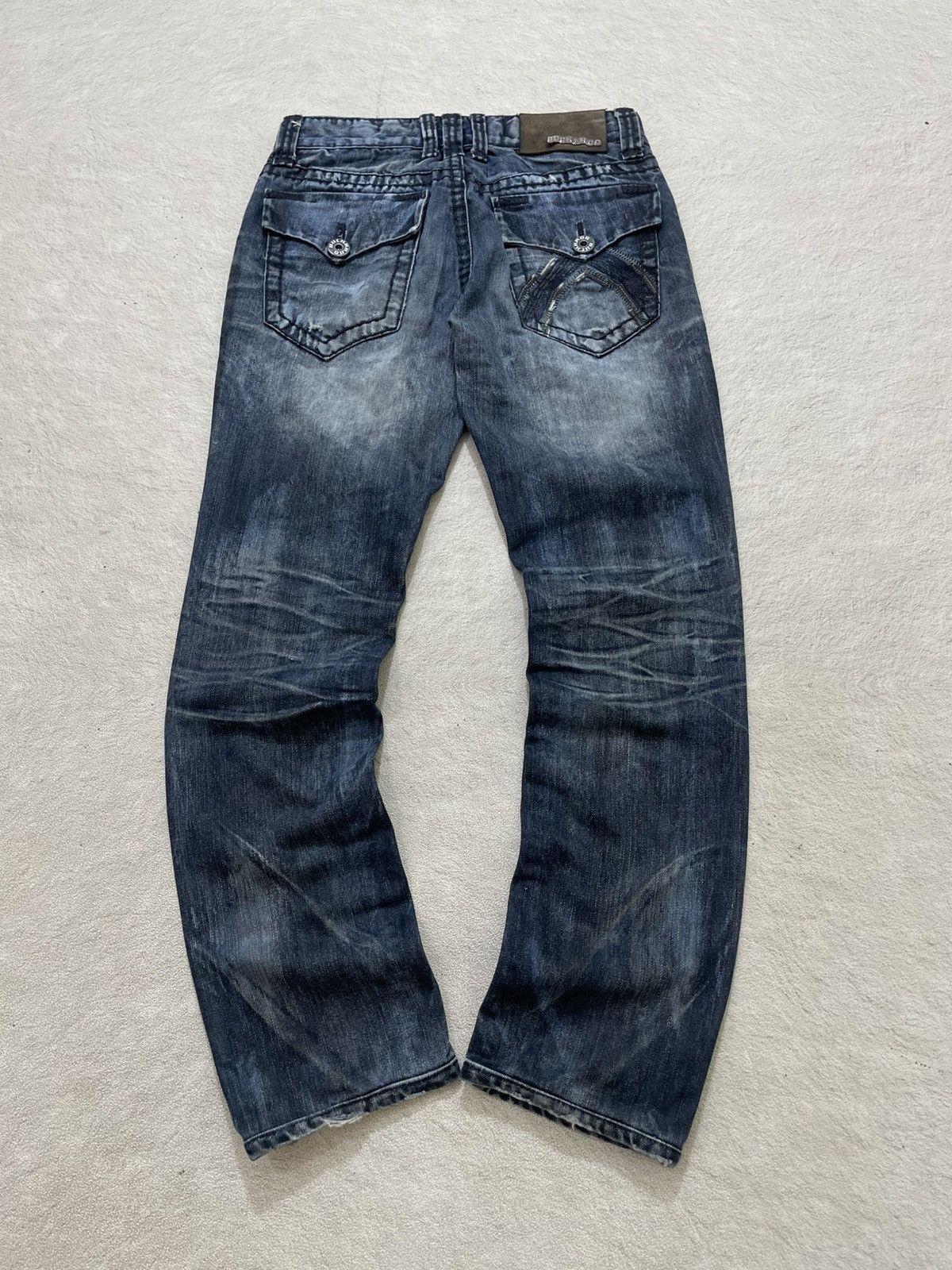 Undercover 2000s Kapital Heavy Distressed Wash Jeans Y2K Ifsix LGB Y’s Size 28" / US 6 / IT 42 - 9 Thumbnail
