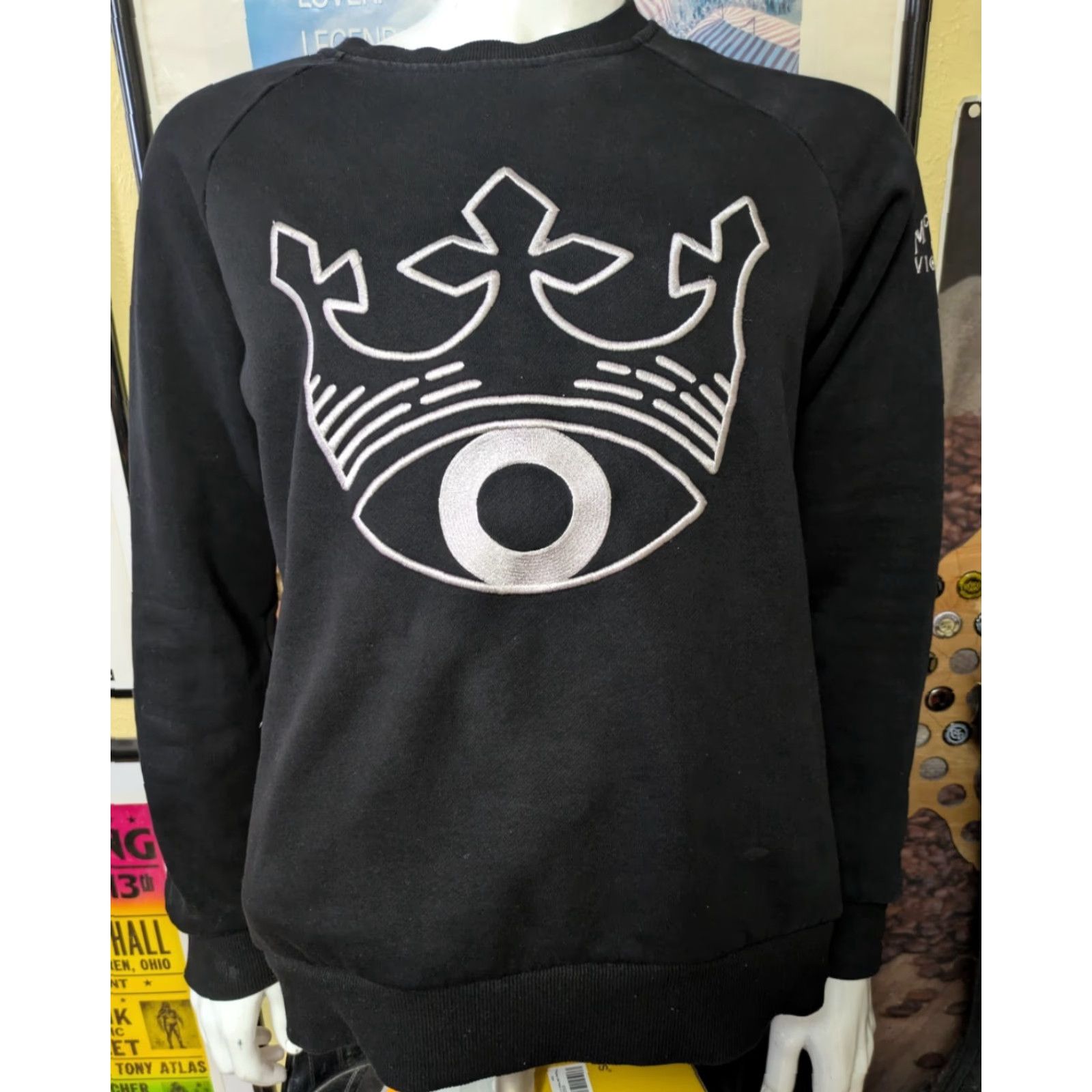 Vintage McQueen And The Violet Hog Sweatshirt Small Unisex Adults S Black Cotton Long Sleeve Crewneck Size US S / EU 44-46 / 1 - 2 Thumbnail