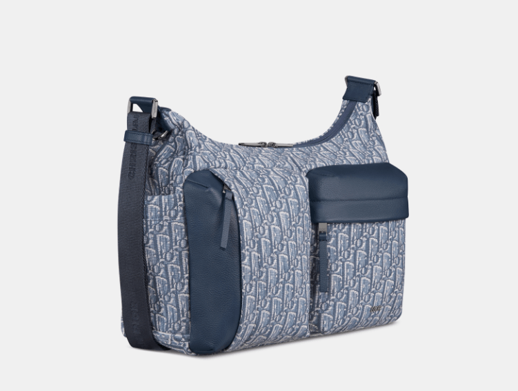 Dior o1w1db10426 1ESME1 Size: OS/ Medium Rider Hobo Bag in Blue Size ONE SIZE - 2 Thumbnail