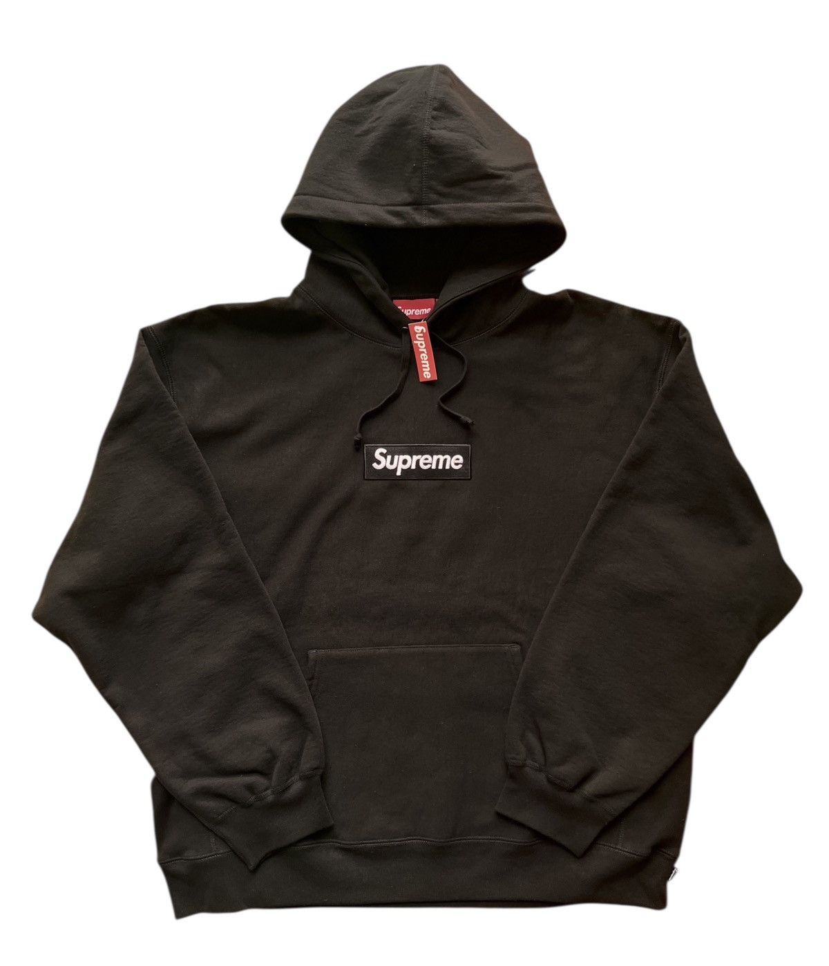 Supreme XL Supreme Washed Box Logo Crewneck black hoodie
