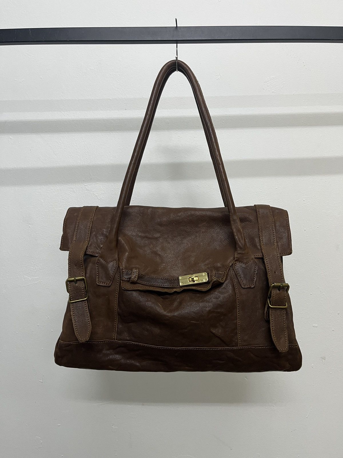 Leather Leather Birkin Japanese Brand 1 Metre Carre Cowhide Bag Size ONE SIZE - 1 Thumbnail