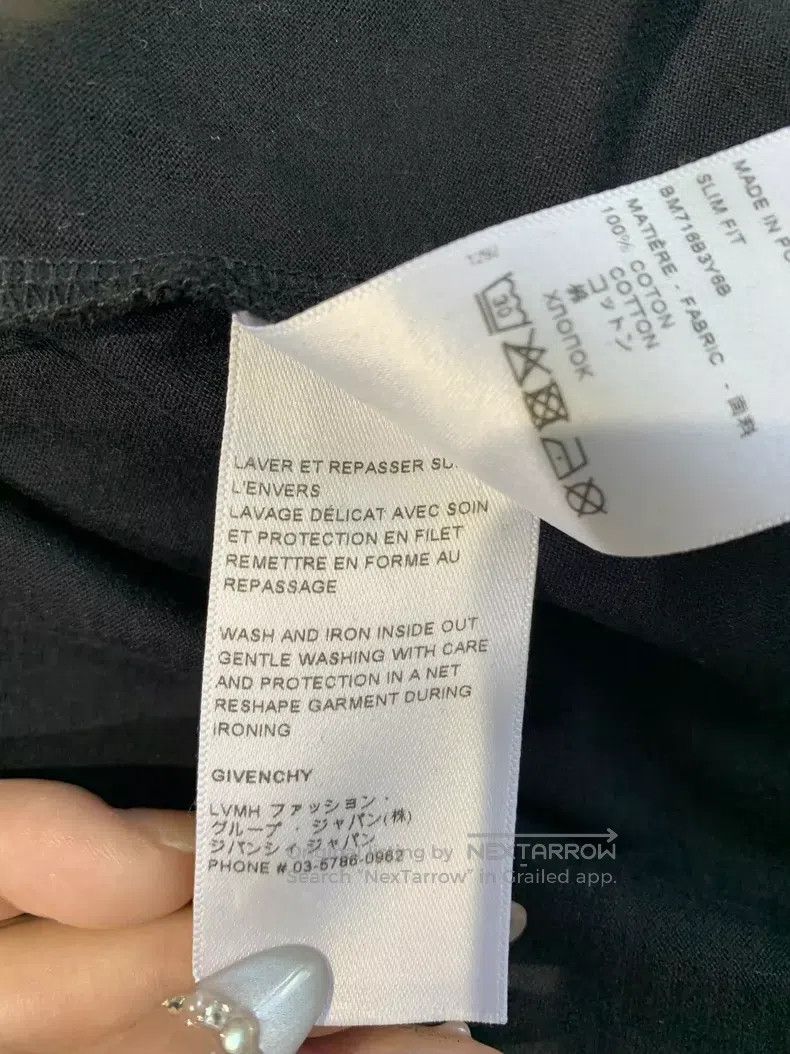 Givenchy Givenchy Letter Embroidery Crew Neck Short Sleeve Size US L / EU 52-54 / 3 - 8 Thumbnail
