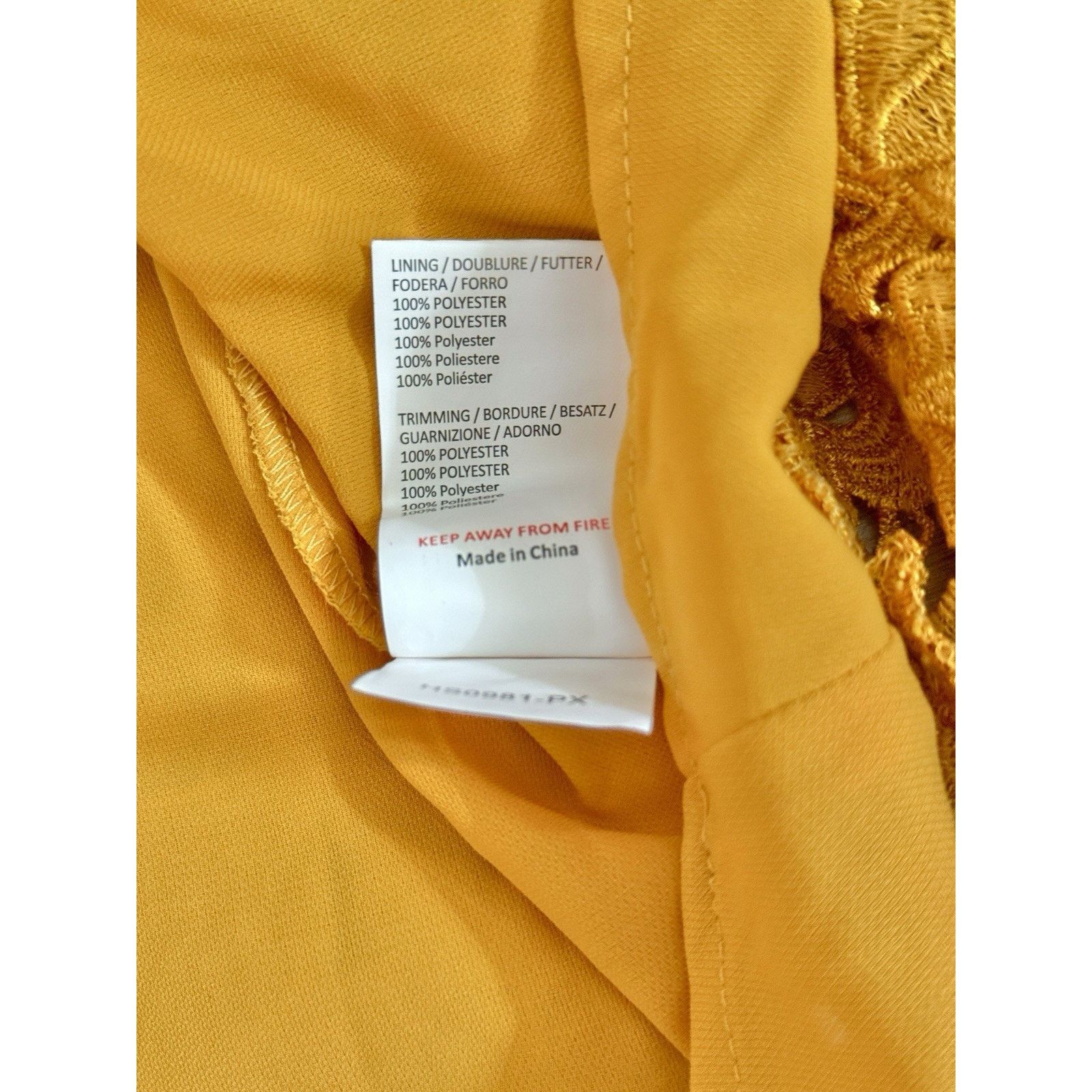 Asos Yellow Gold Lace High Neck Sleeveless Dress Women's 6 ASOS Size M / US 6-8 / IT 42-44 - 5 Thumbnail