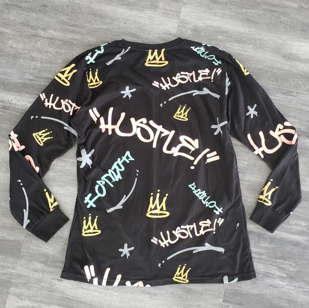 Designer Black Hustle Bear Bailey Apparel Long Sleeve Size US L / EU 52-54 / 3 - 2 Thumbnail