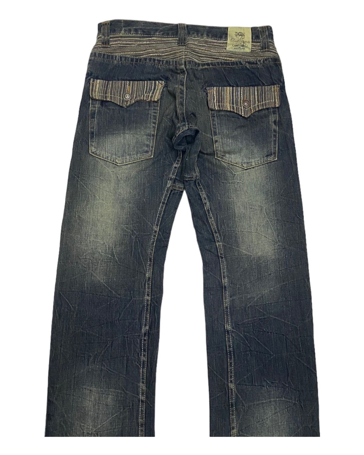 Japanese Brand RUSTY RIPPED🔥DOMINATE HANDCRAFTED DISTRESSED DENIM JEANS Size US 32 / EU 48 - 4 Thumbnail