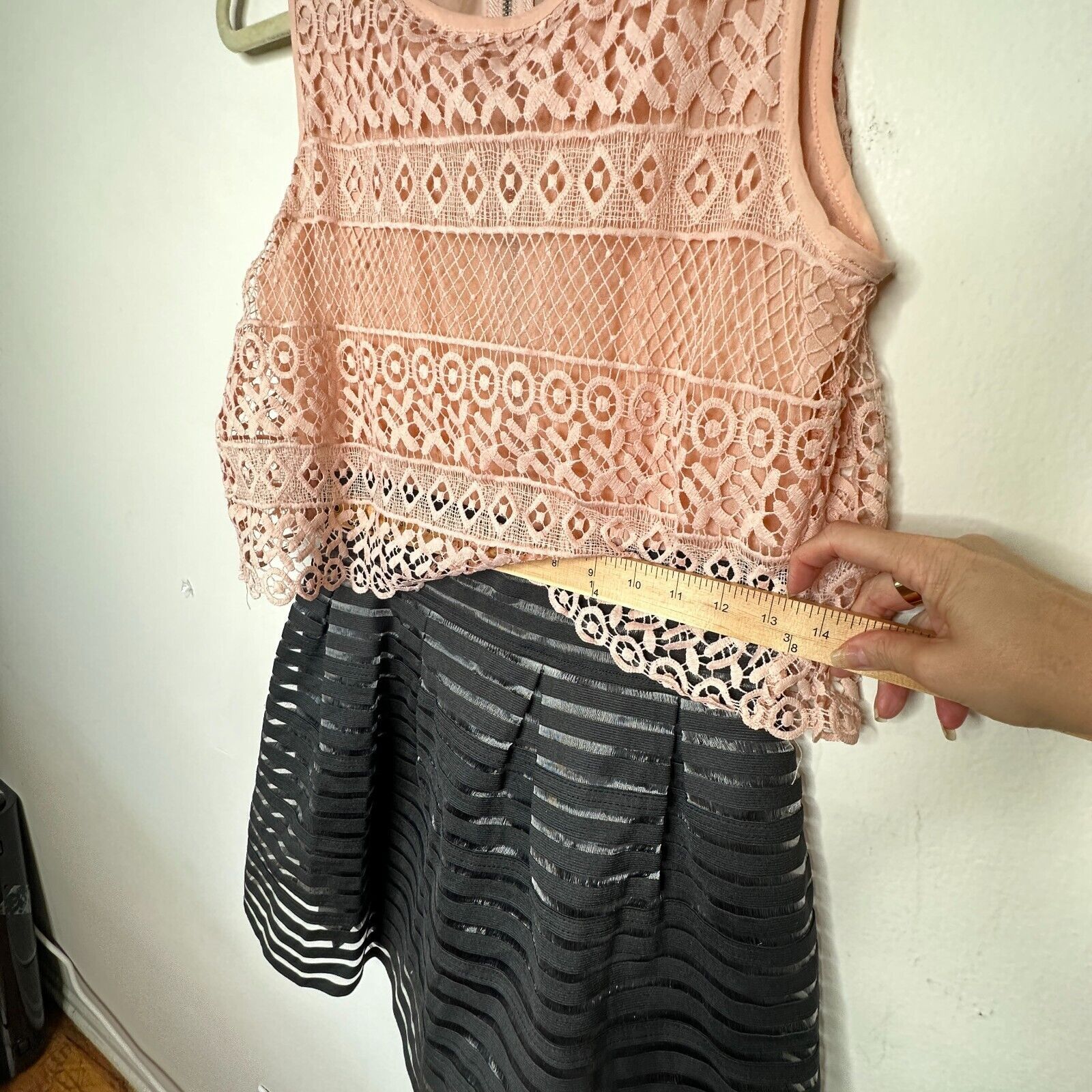 Other NWT Azaka Paris Pink Crochet Top Black Stripe Dress S / M Size M / US 6-8 / IT 42-44 - 7 Thumbnail