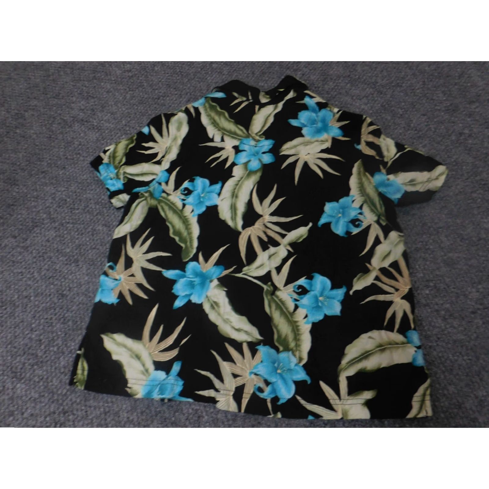 Vintage Sharon Anthony Womens Button-Up Blouse L Blue Floral Long Sleeve Crew Neck Casual Everyday Regular Stretch Size L / US 10 / IT 46 - 7 Thumbnail