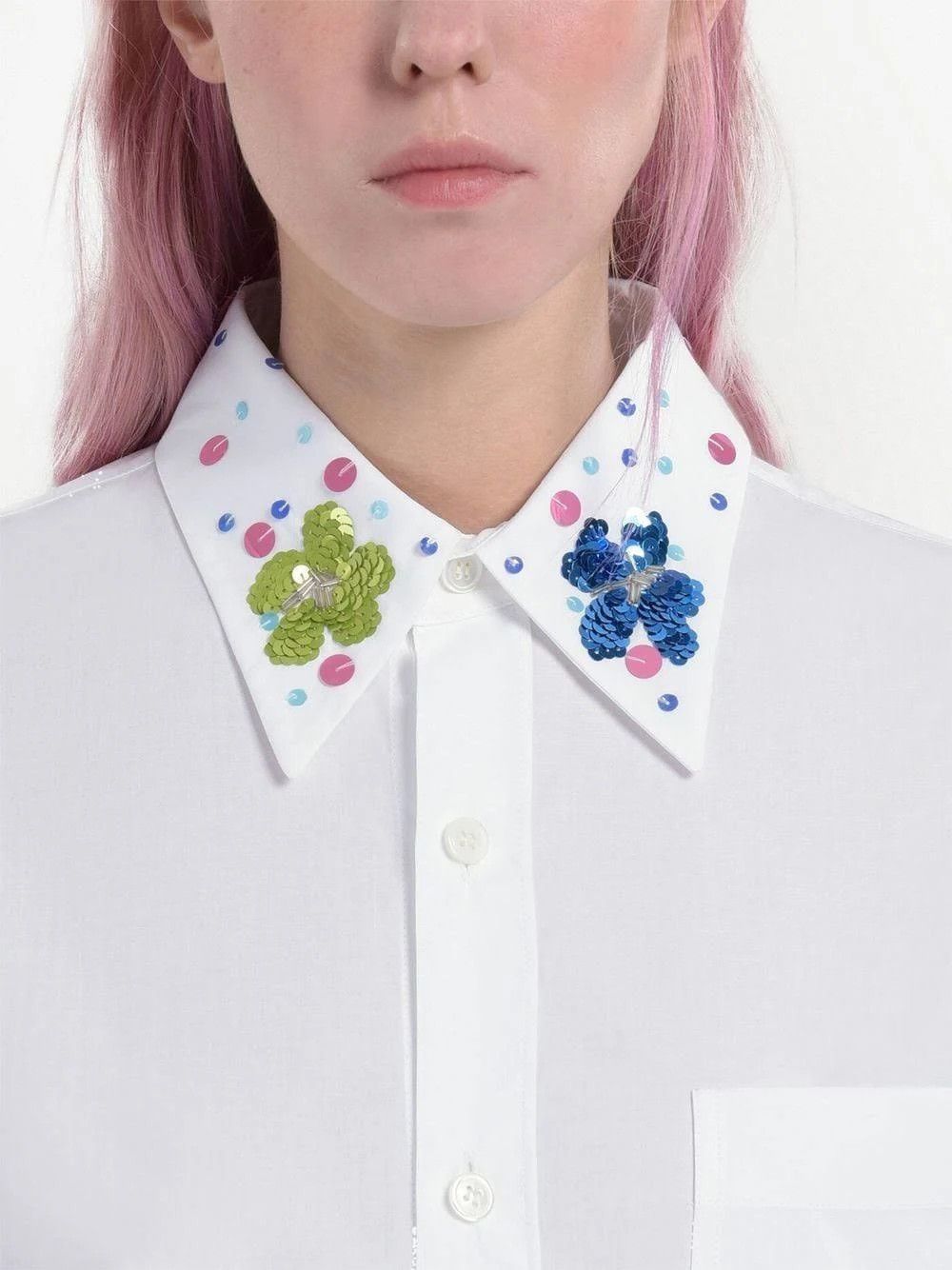 Marni o1srvl11e0624 Shirt in White Size S / US 4 / IT 40 - 4 Thumbnail