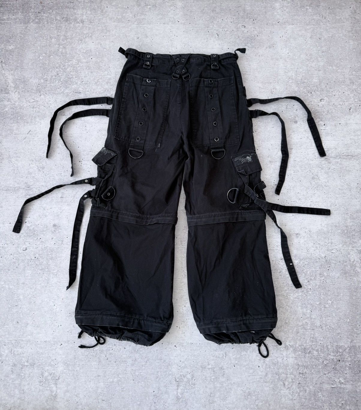 Other Vintage Y2K Cyber Goth Bondage Cargo Pants Multi Pocket Size US 33 - 17 Thumbnail
