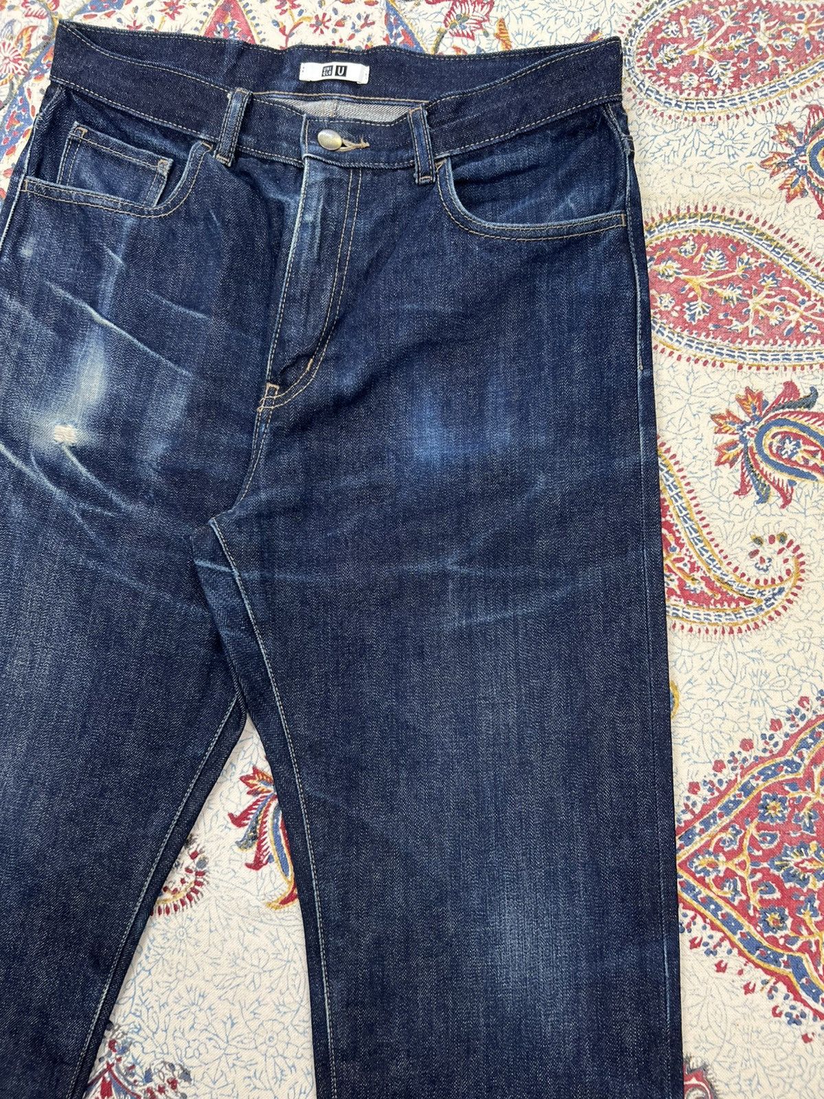 Uniqlo Uniqlo Dirty Distressed Selvedge Denim Size US 31 - 14 Thumbnail